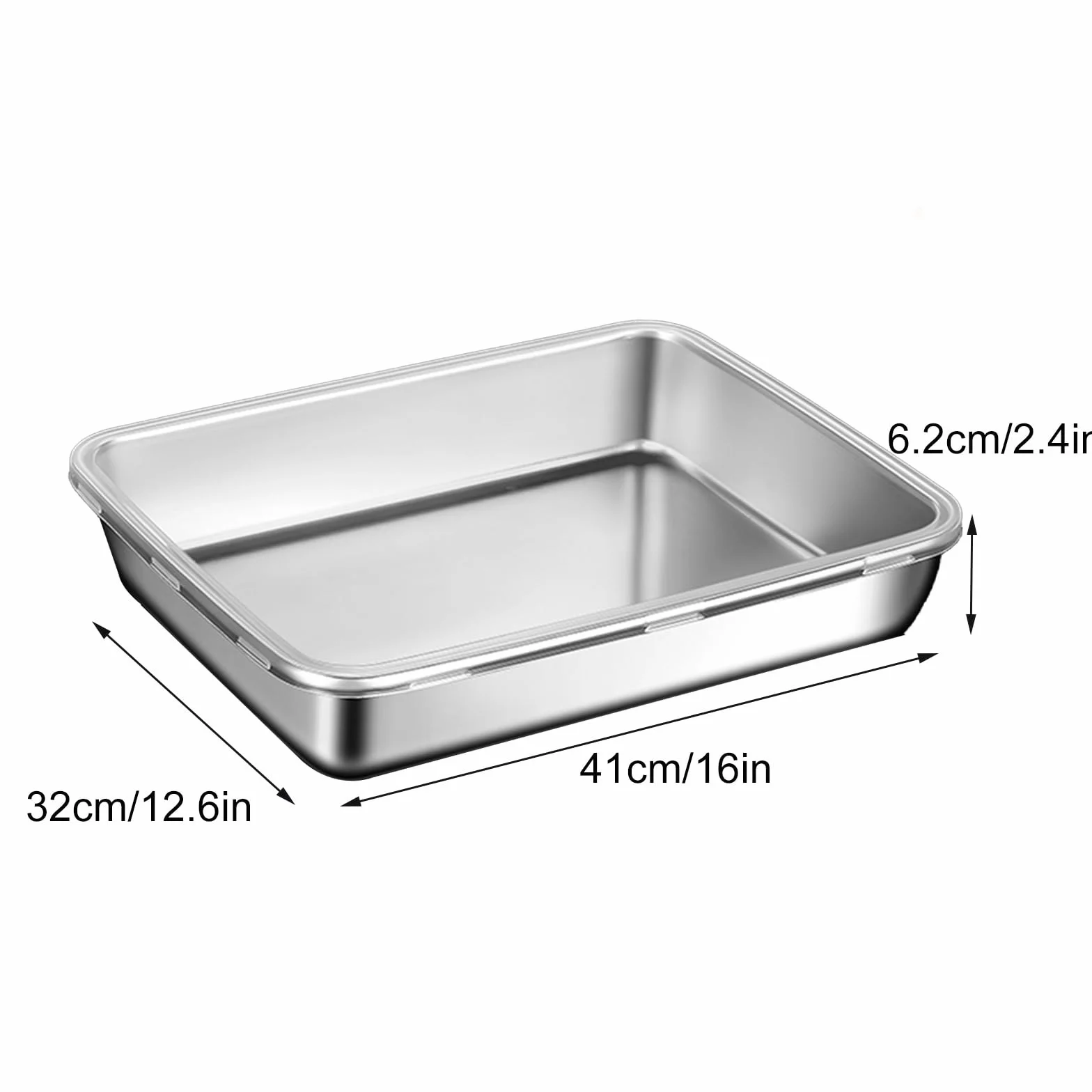 Bac à Eau Universel, Bac Condensat Clim de Récupération, en Acier Inoxydable 304, Adapté AC, Unités de Condensation(Silver,32x41cm/12.6x16in)