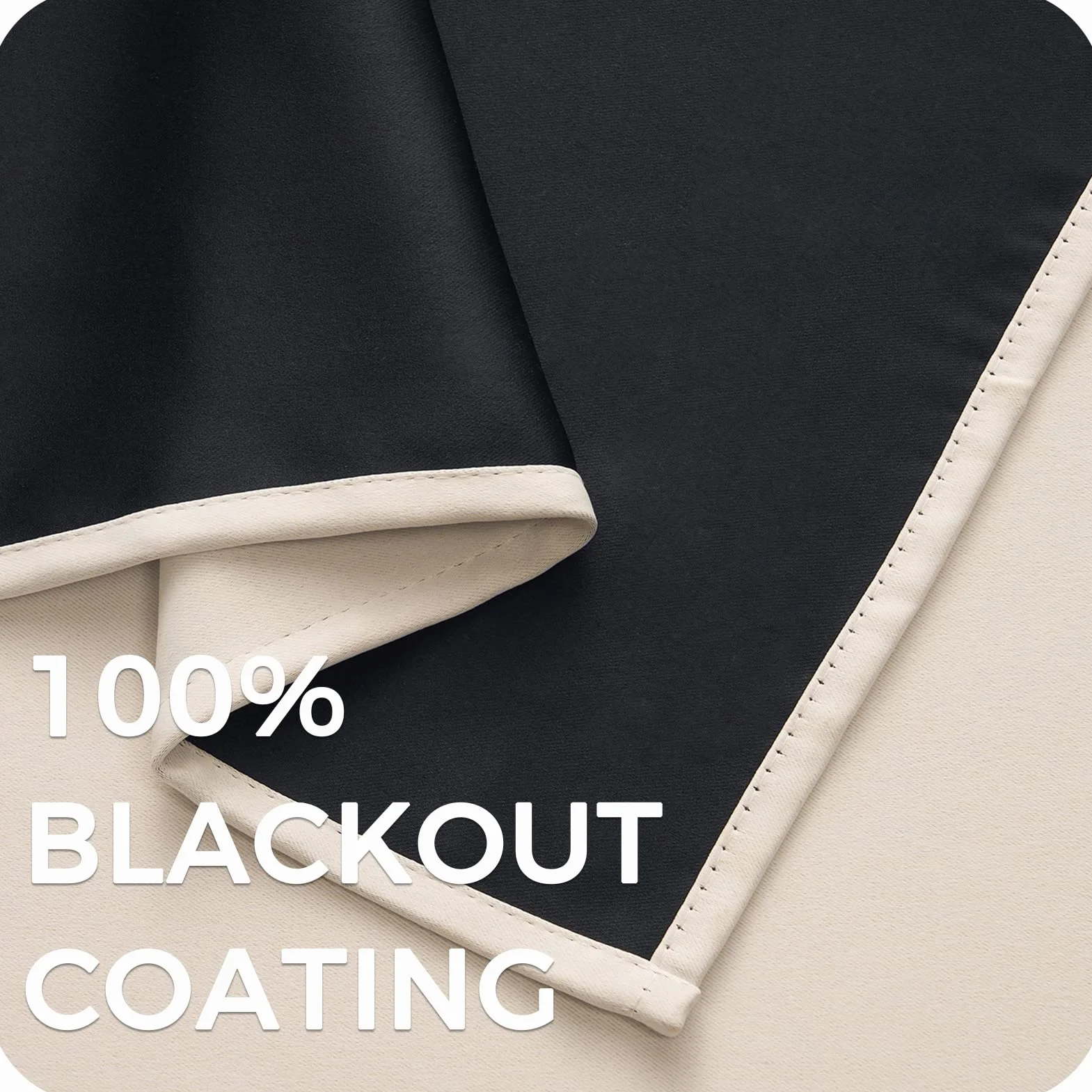 Rideau Occultant Thermique Isolant Anti Froid Chaleur Anti-UV Beige 140x225 cm 2 Pièces