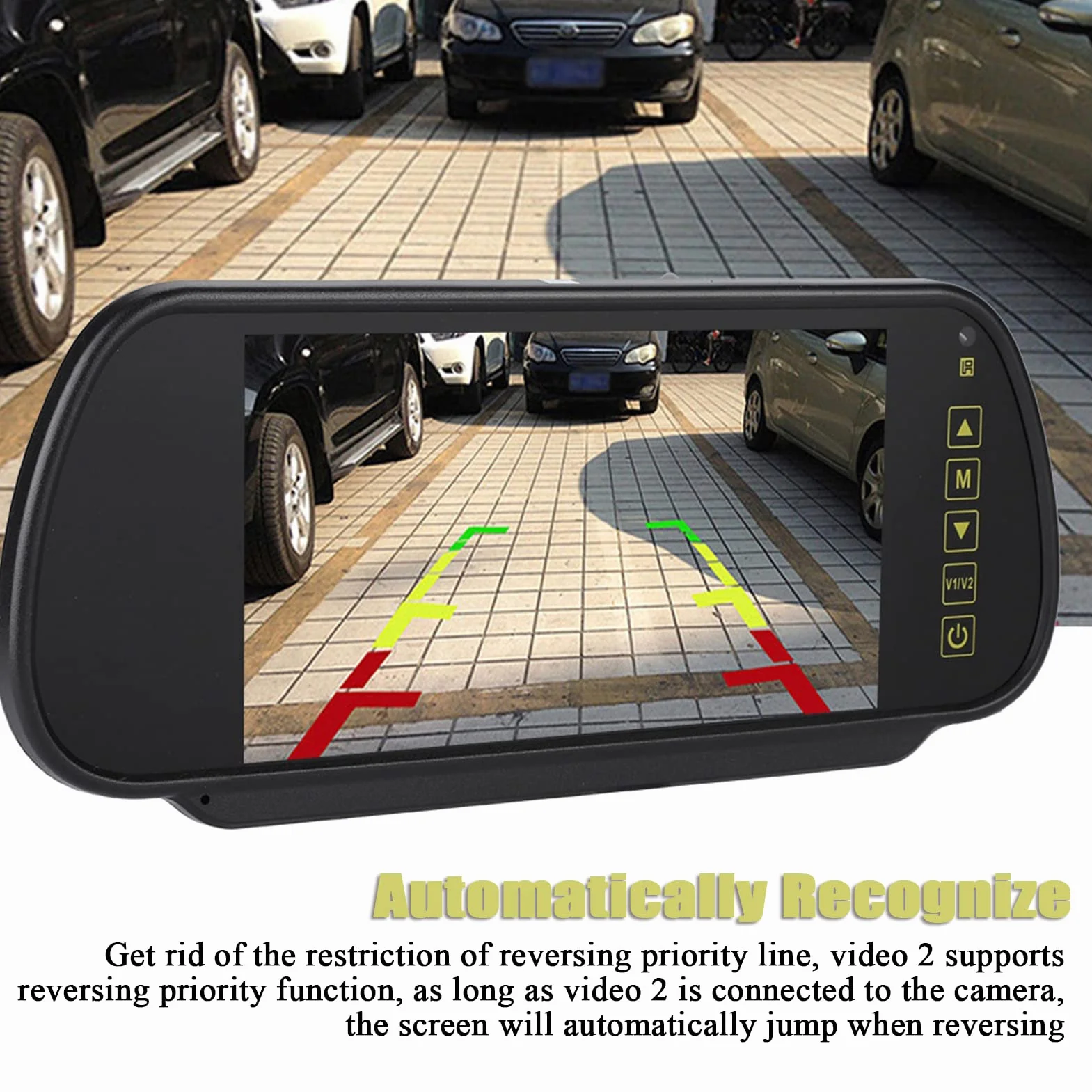 Kamera cofania, 7-calowy samochodowy lusterko wsteczne LCD Car Dimming Monitor Kamera cofania ze wspornikiem do samochodu