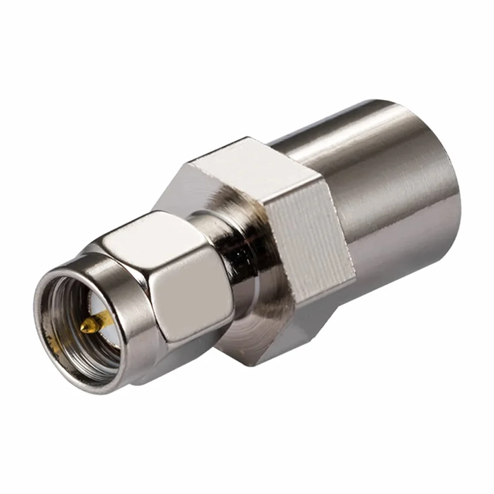 Vecys 4G Adapter Antenowy SMA Męski do FME Męski Adapter do Anten 2G 3G 4G LTE Routerów Mobilnego Internetu Szerokopasmowego WLAN Bezprzewodowego (2 szt.)