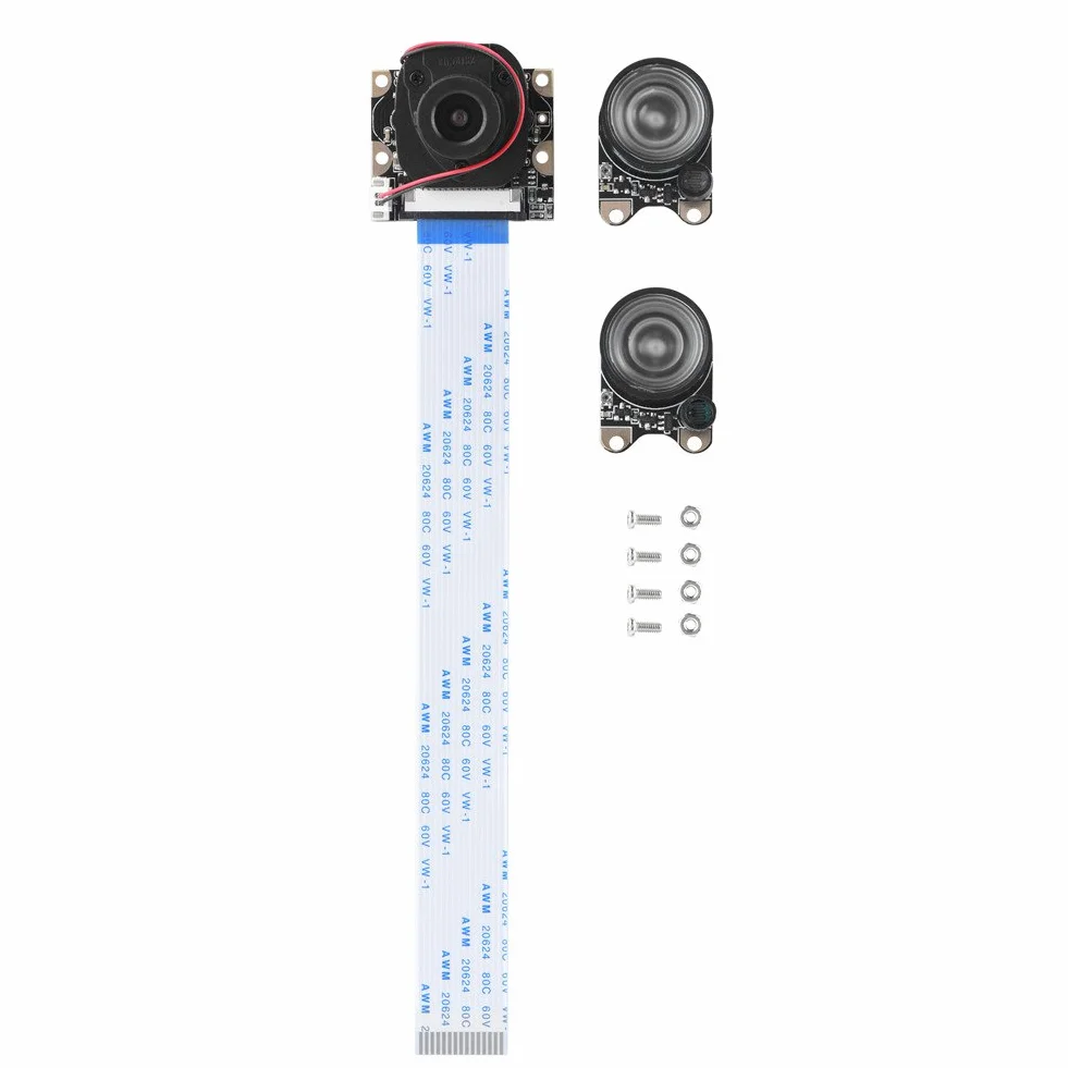 Topiky Mini Kamera na Podczerwień 5 MP - Ręczna Kamera Noktowizyjna z Regulacją Długości Ostrości, HD OV5647 1080p z 2 Diodami LED