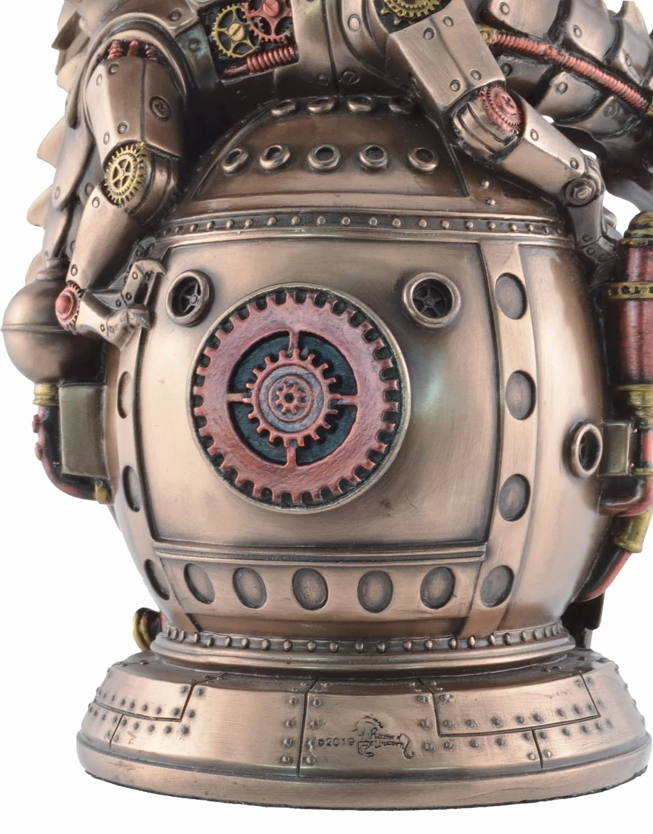 VOGLER Veronese Horloge sur pied Steampunk Dragon Steampunk bronzée
