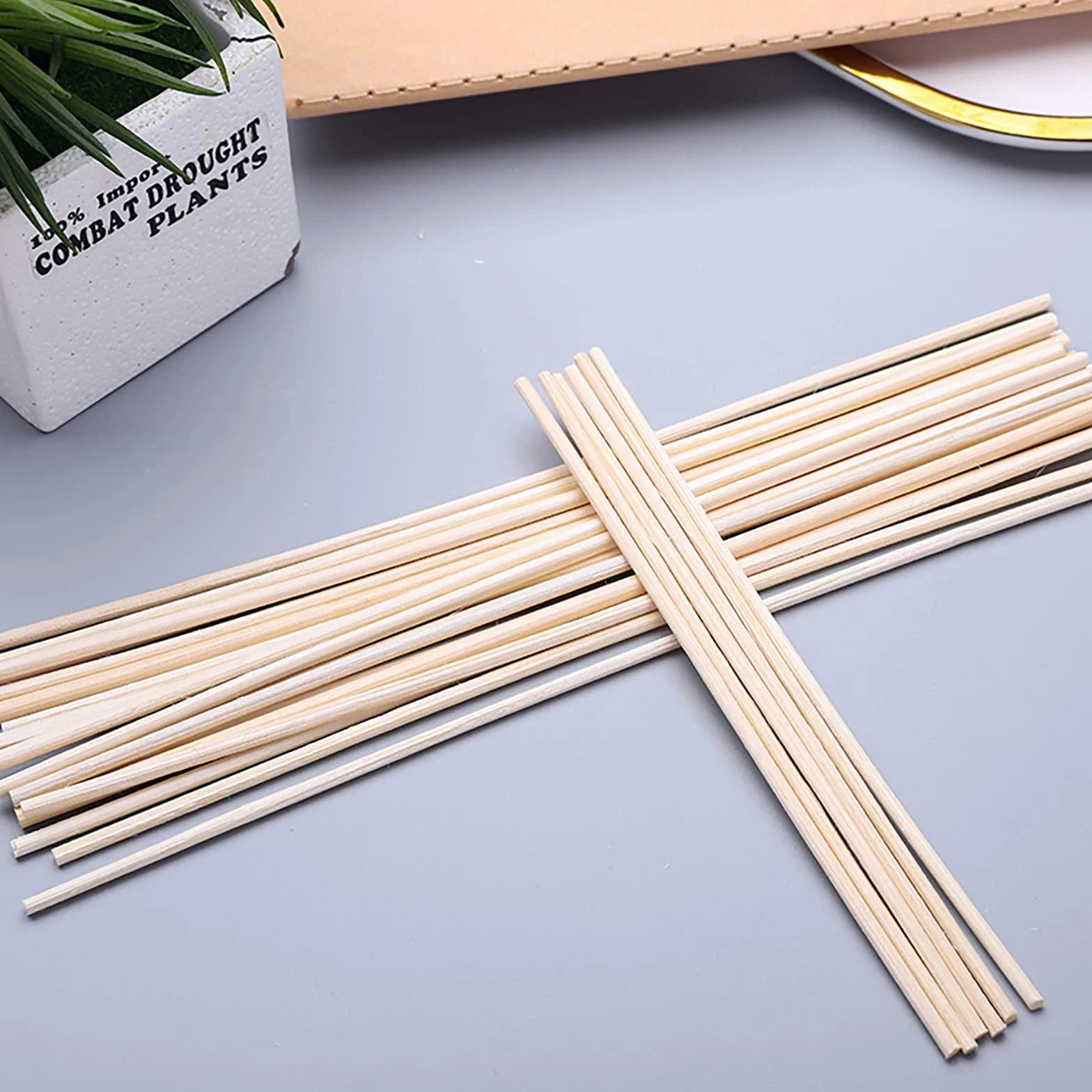Bâtonnets Diffuseur Parfum 50 Pièces 19cm 3mm Fibre pour Cuisine Bain Salon