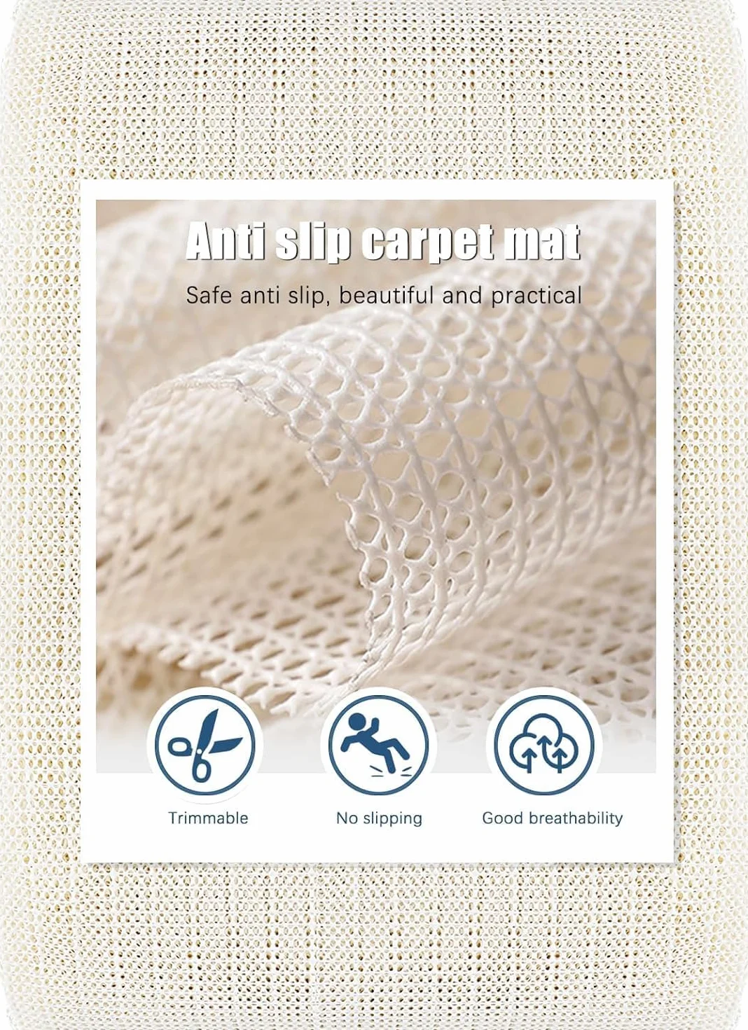 Tapis Antidérapant 200x300cm Polyvalent pour Maison, Bureau, Voitures