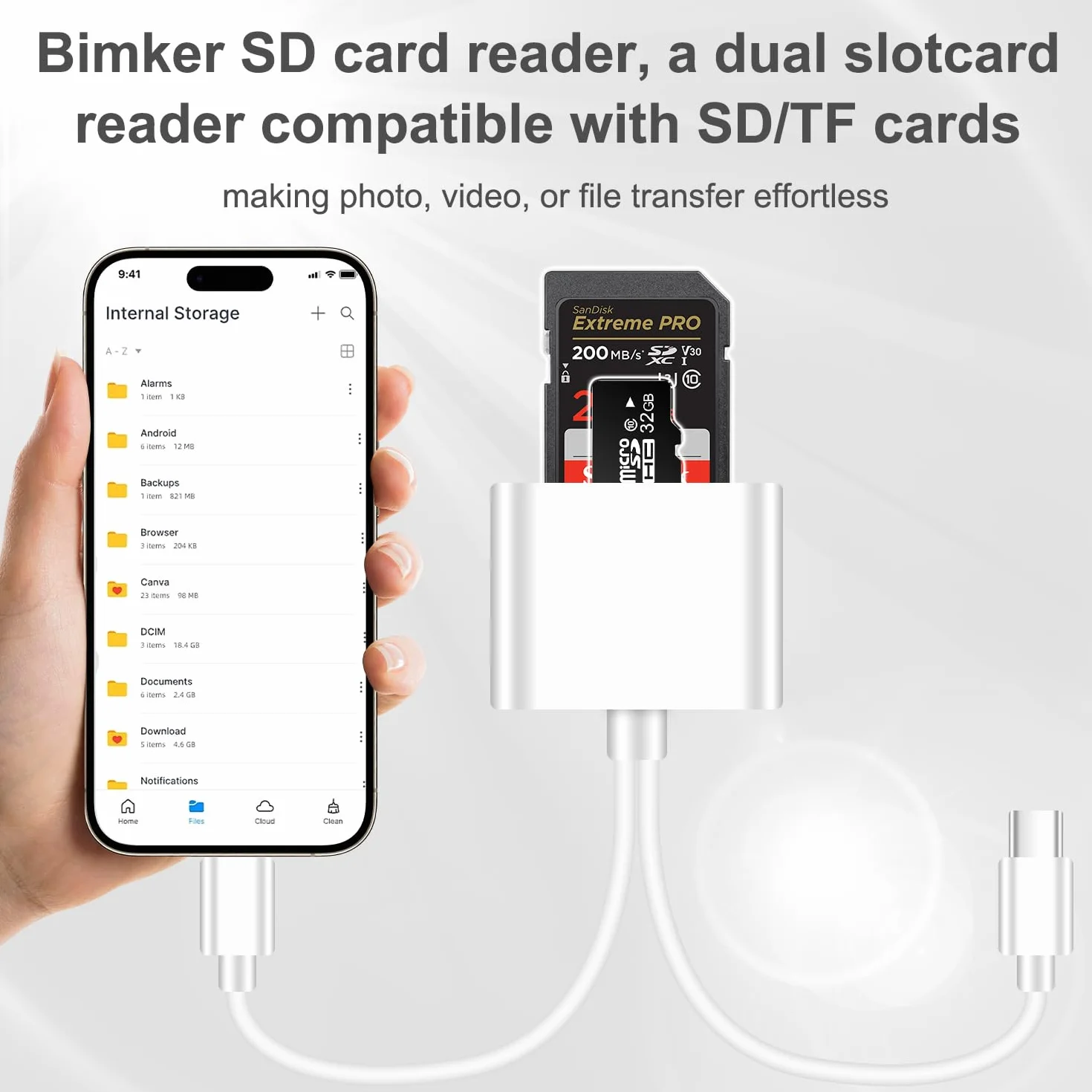 Czytnik kart SD do iPhone'a/iPada/Androida/aparatu, czytnik kart pamięci 2 w 2 ze złączami USB C i Lightning, podwójne gniazdo na MicroSD/SD, adapter OTG typu C, przeglądarka kart aparatu, czytnik