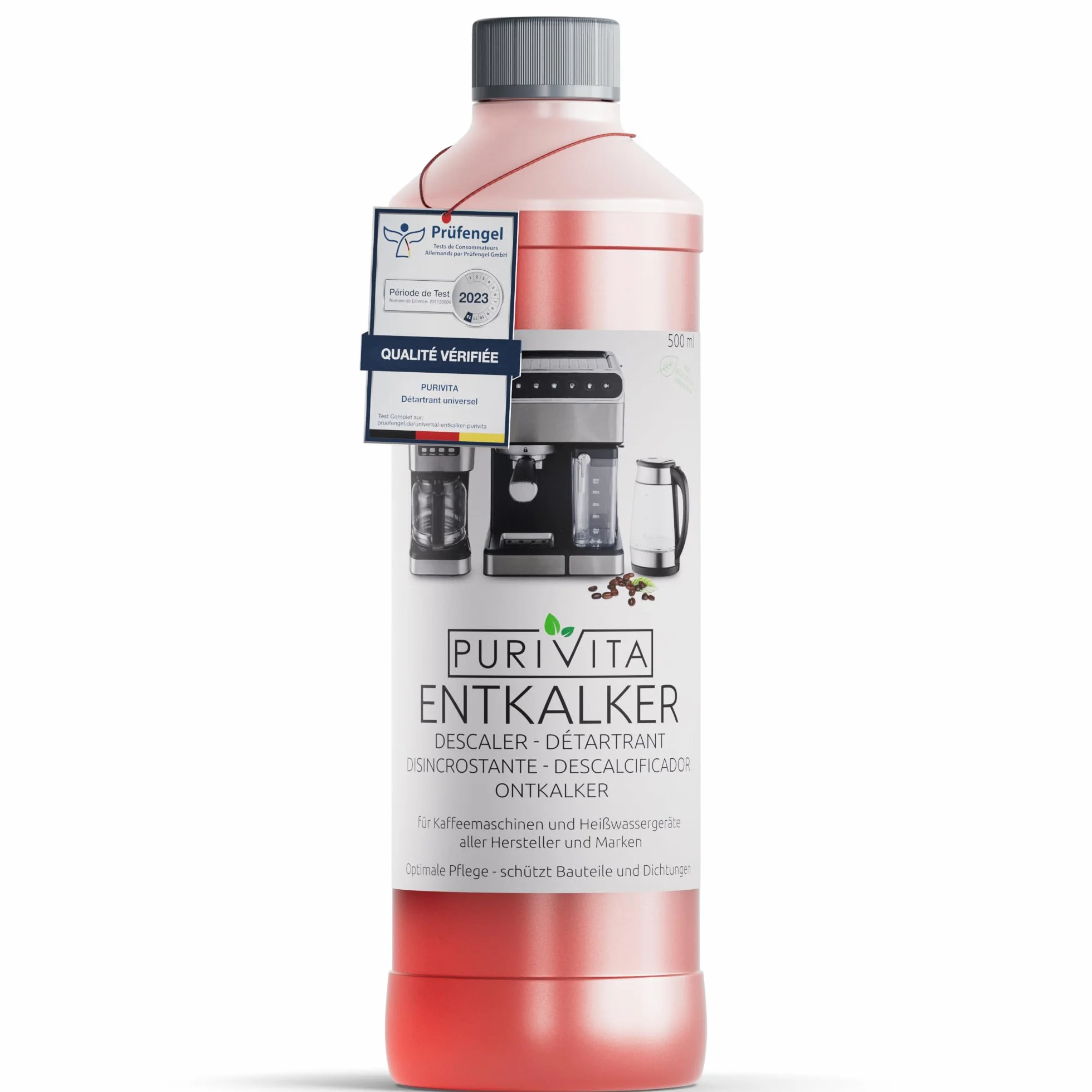 PURIVITA® Détartrant Machine à Café 500ML Anti Calcaire Compatibilité Universelle Anticalcaire