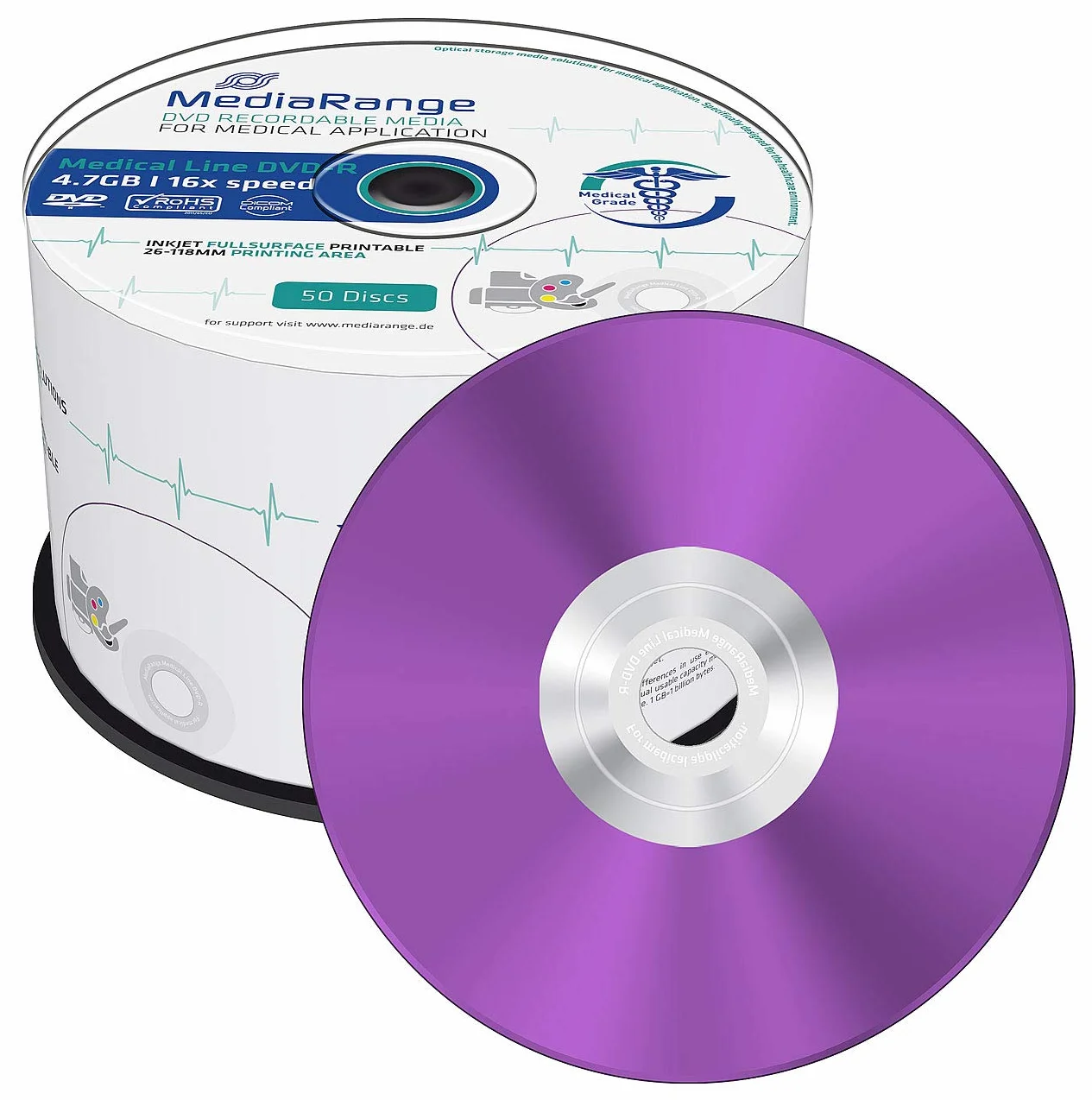 MediaRange MR429 DVD-R 16x 50 sztuk imprimable