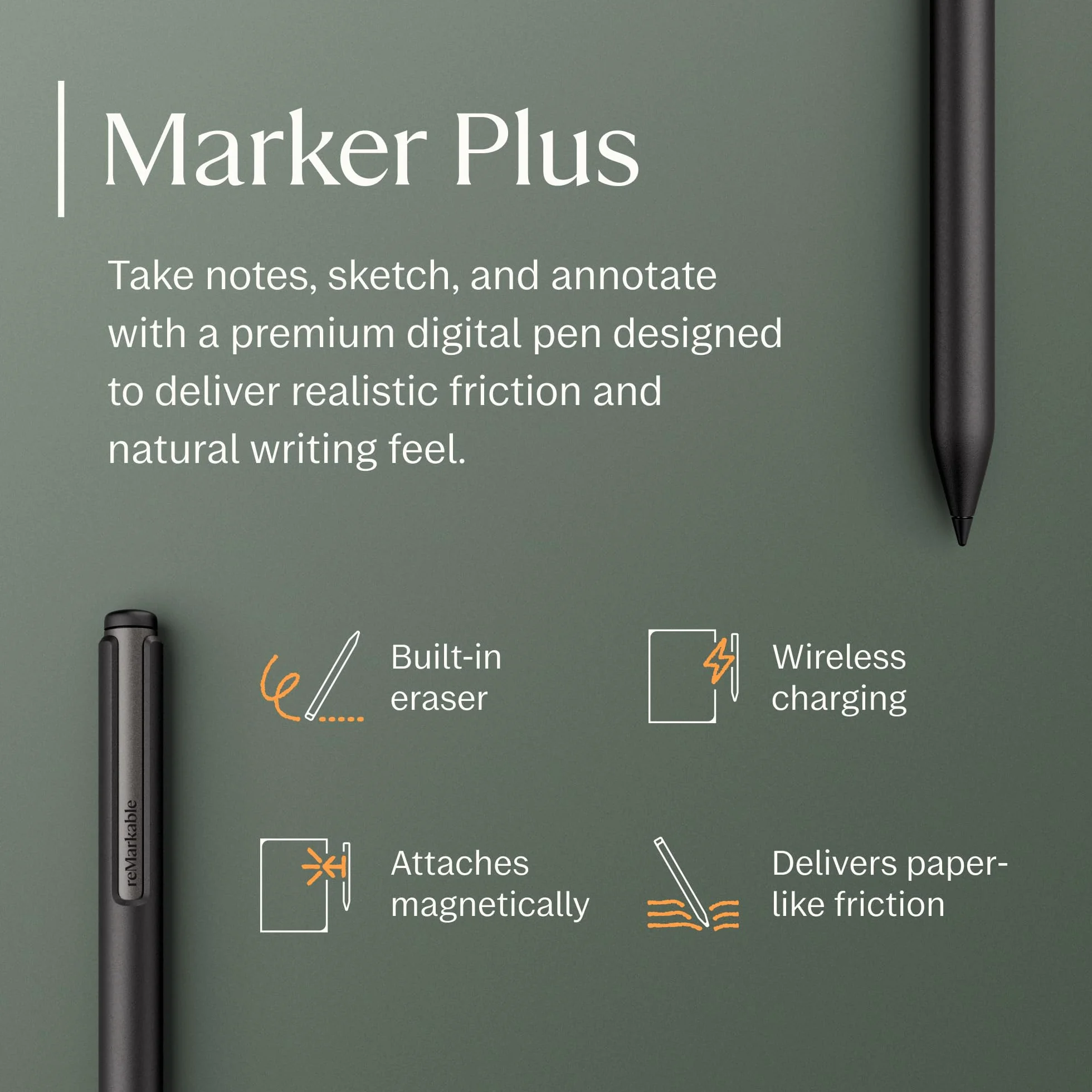 reMarkable Zestaw Luxury reMarkable Paper Pro Move | Tablet E-Ink - Wyświetlacz Kolorowy 7,3" + Rysik Marker Plus ze Zintegrowaną Gumką + Etui Book Folio Skórzane Czarne