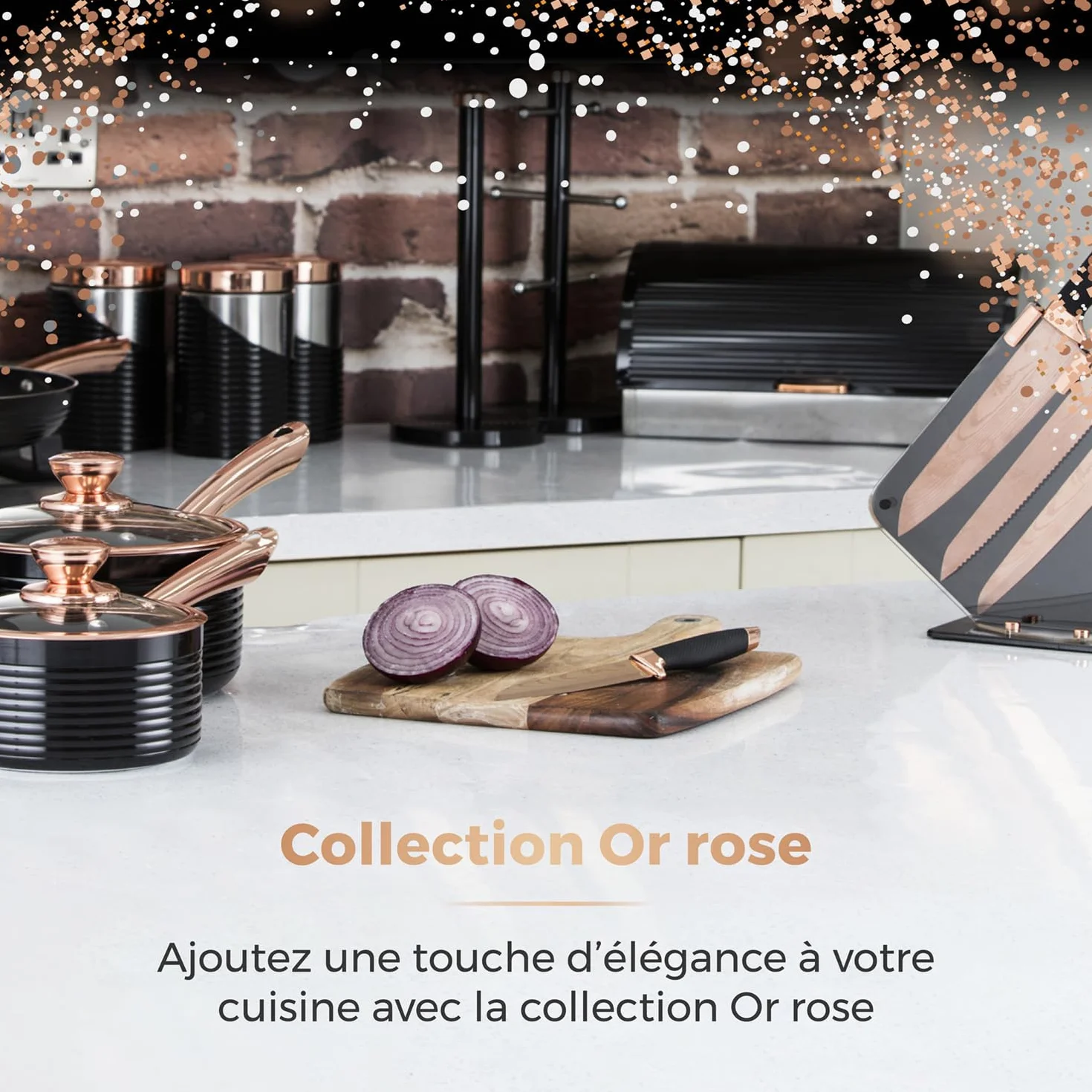 Tower T16019RG Infinity Mijoteuse Électrique - Mijoteuse - Poêle Électrique avec 3 Réglages de Chaleur et Fonction Maintien au Chaud - 6,5 L - 270 W - Noir et Or Rose