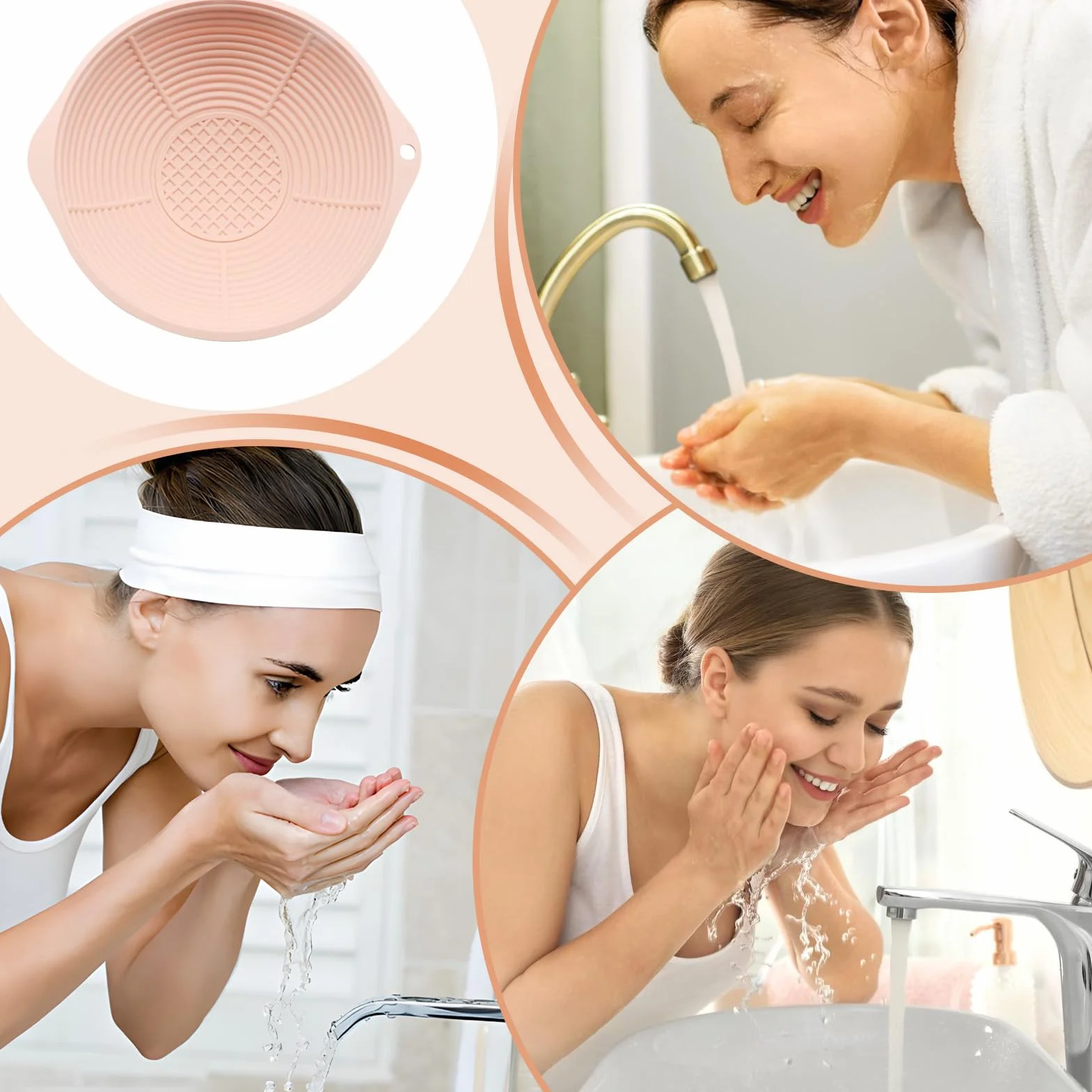 Bassin de Glace pour le Visage en Silicone Pliable Bol de Bain Visage Soins Cutanés