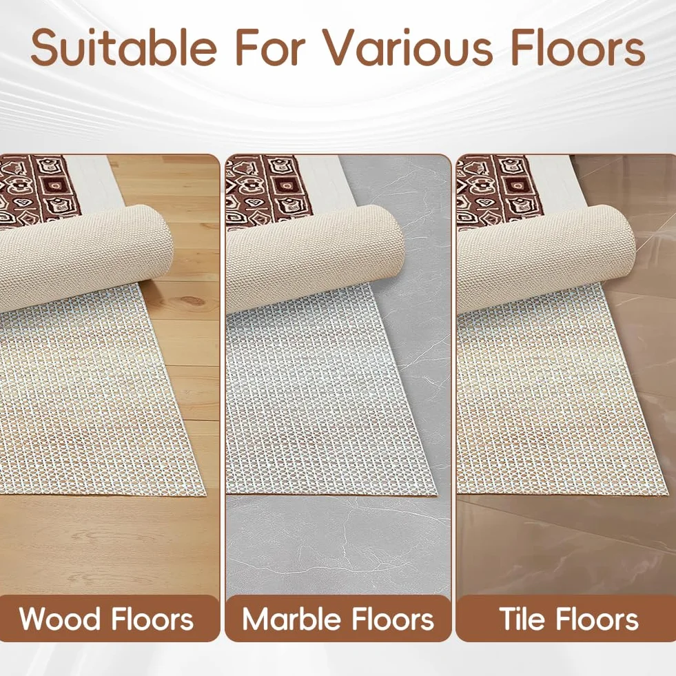 Vicloon Sous-Tapis Anti Dérapant 180 x 120 cm PVC Multi-Usage Protection Antidérapante