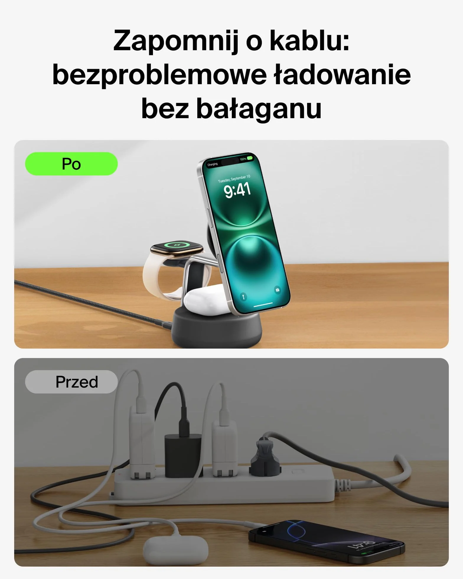 Belkin UltraCharge Pro Qi2 25W Ładowarka Bezprzewodowa 3 W 1, Kompatybilna z MagSafe, Stacja Ładująca do IPhone 16, Apple Watch, AirPods, Pixelsnap, z Wentylatorem i Zasilaczem 45W, Czarna