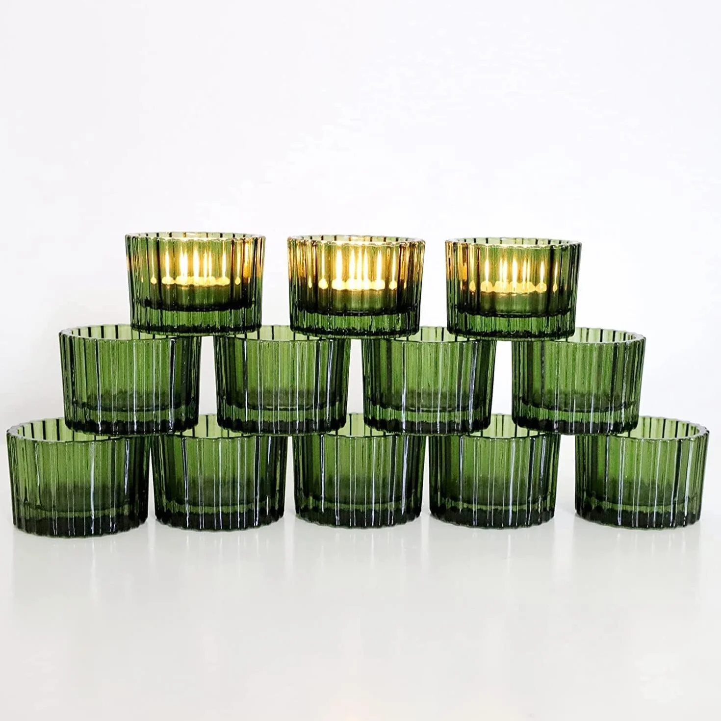 Lot de 24 photophores Verts
