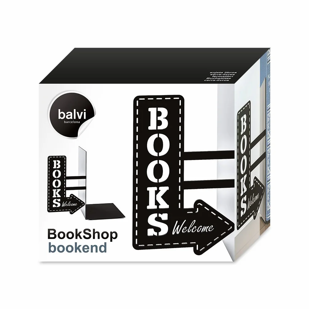 Balvi Serre-Livres en métal Bookshop