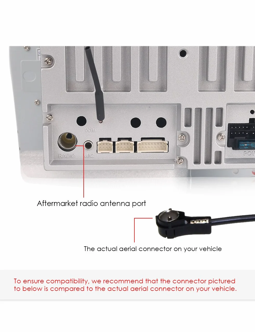 erisin ISO żeński na DIN męski adapter konwertera anteny radiowej do radia samochodowego DVD Autoradio ES041
