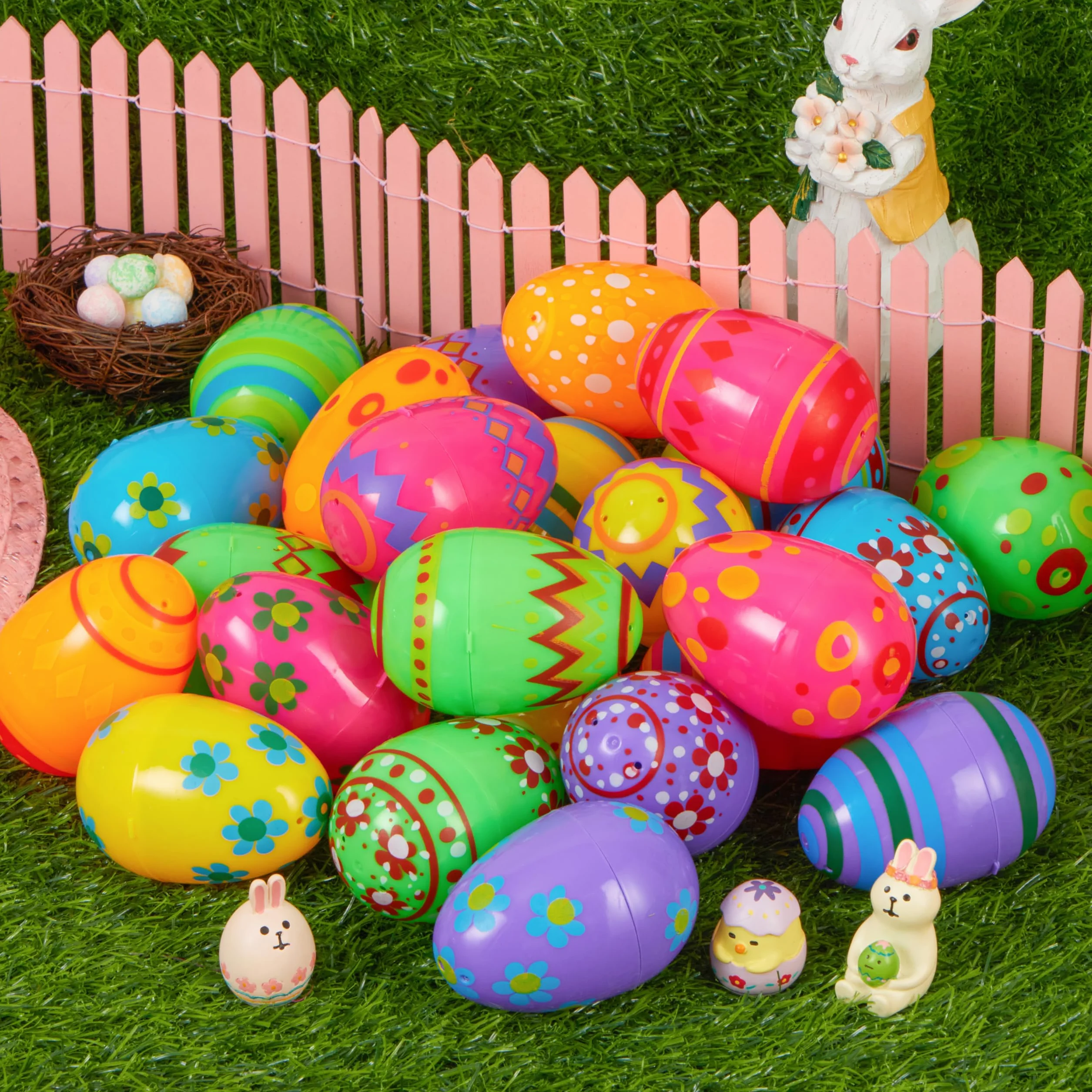 JOYIN 30 œufs géants en Plastique pour Chasse aux œufs de Pâques, Décorations de Pâques
