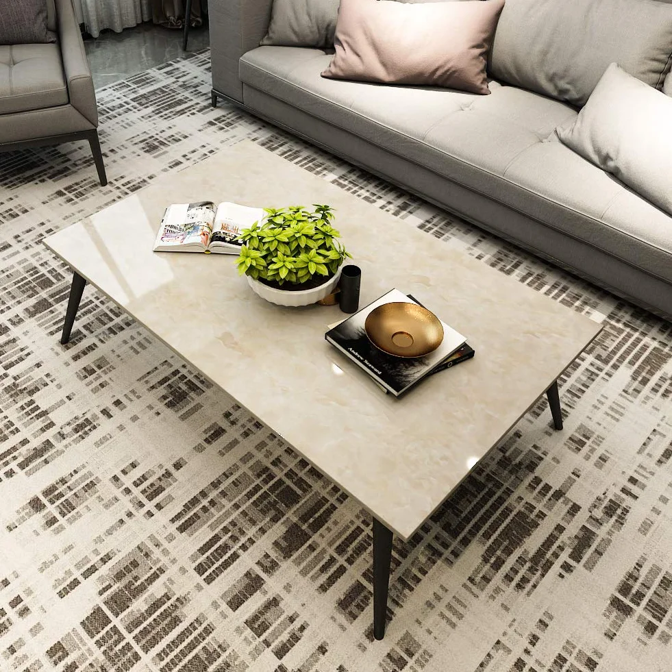 LaCheery Beige Papier Adhésif Marbre Cuisine Imperméable 60cm x 800cm Vinyle Autocollant Meuble