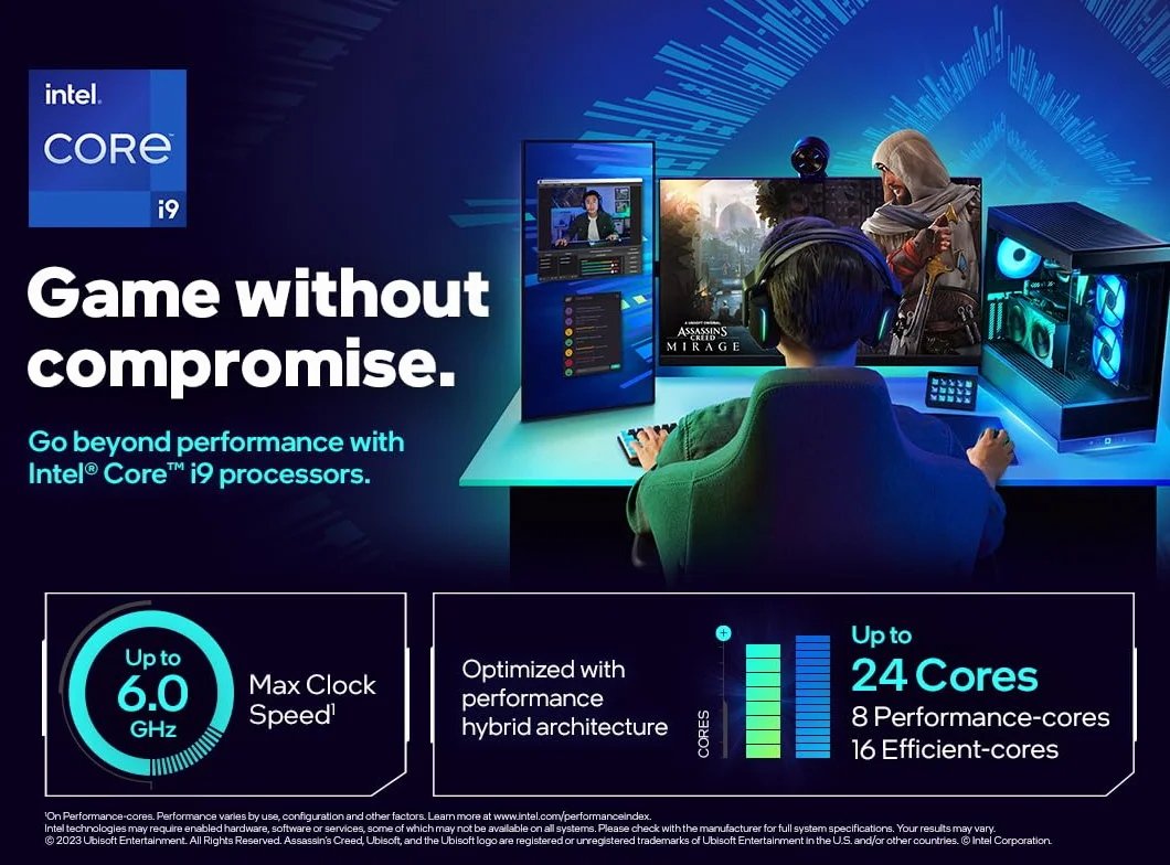 Intel® Core™ i9-14900KF nowy procesor gamingowy do komputerów stacjonarnych 24 rdzenie (8 rdzeni P + 16 rdzeni elektronicznych) - odblokowany