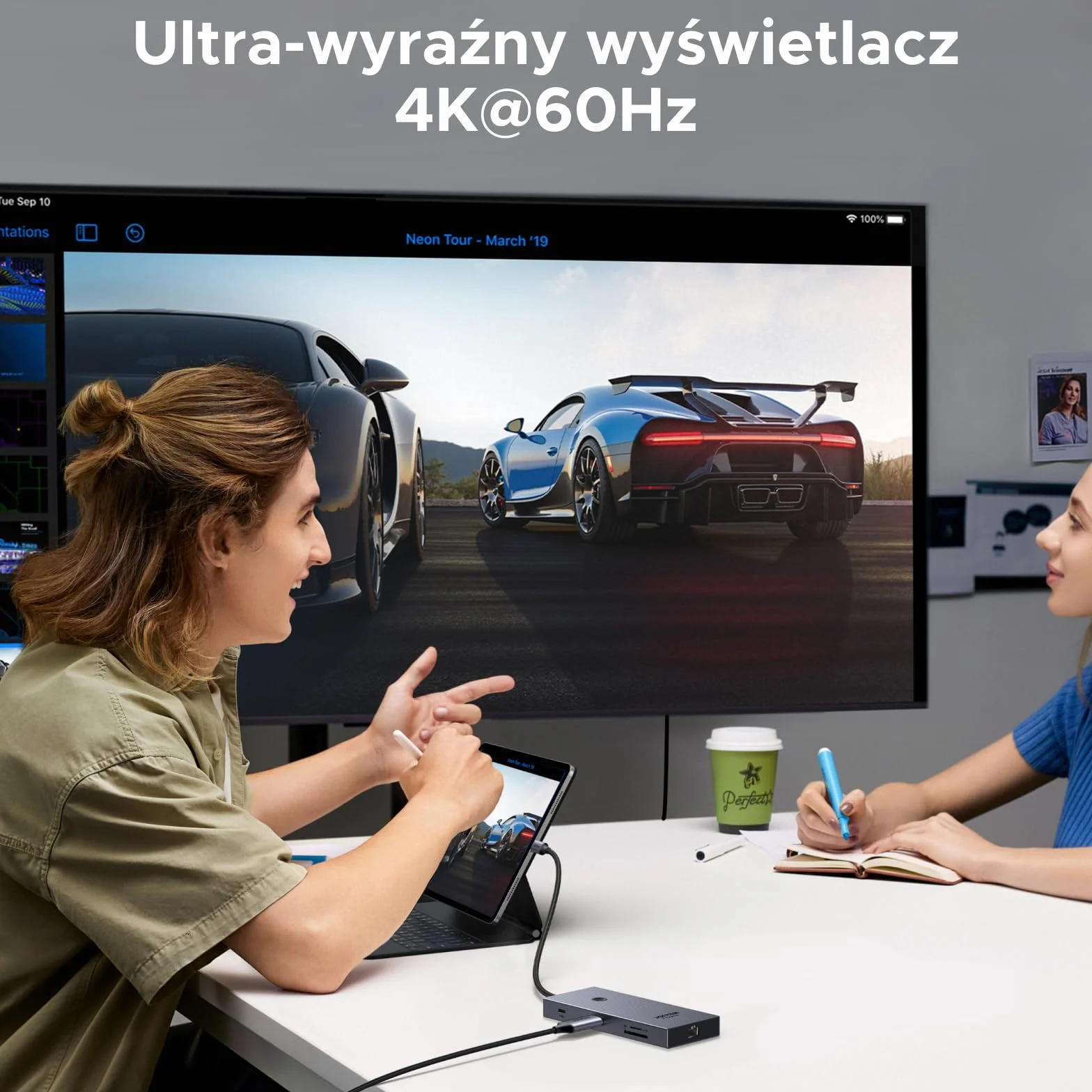 UGREEN Revodok Pro 1091 koncentrator USB C, 10 Gbps, adapter USB C z 4K HDMI, Gigabit Ethernet, USB 3.2 10 Gb/s, czytnik kart SD/TF, PD 100 W, kompatybilny z MacBook, Surface, iPad Pro itd.