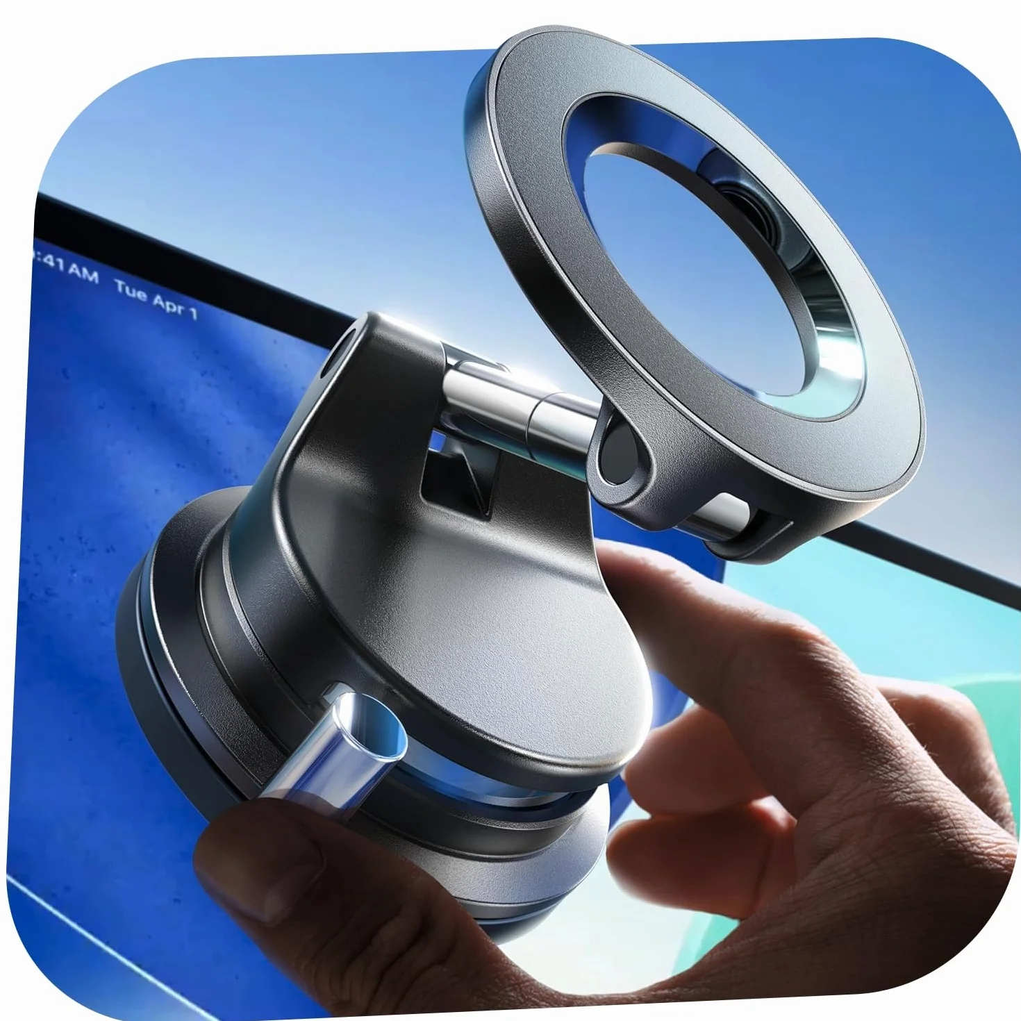 LISEN Dla Magsafe Car Mount Próżniowy Uchwyt Magnetyczny Do Telefonu Samochodowego [95% Adsorpcja] Akcesoria Samochodowe Uchwyt Do Zasysania Paneli Rozdzielczej Dla iPhone 16 15 14 13 12 Pro Max