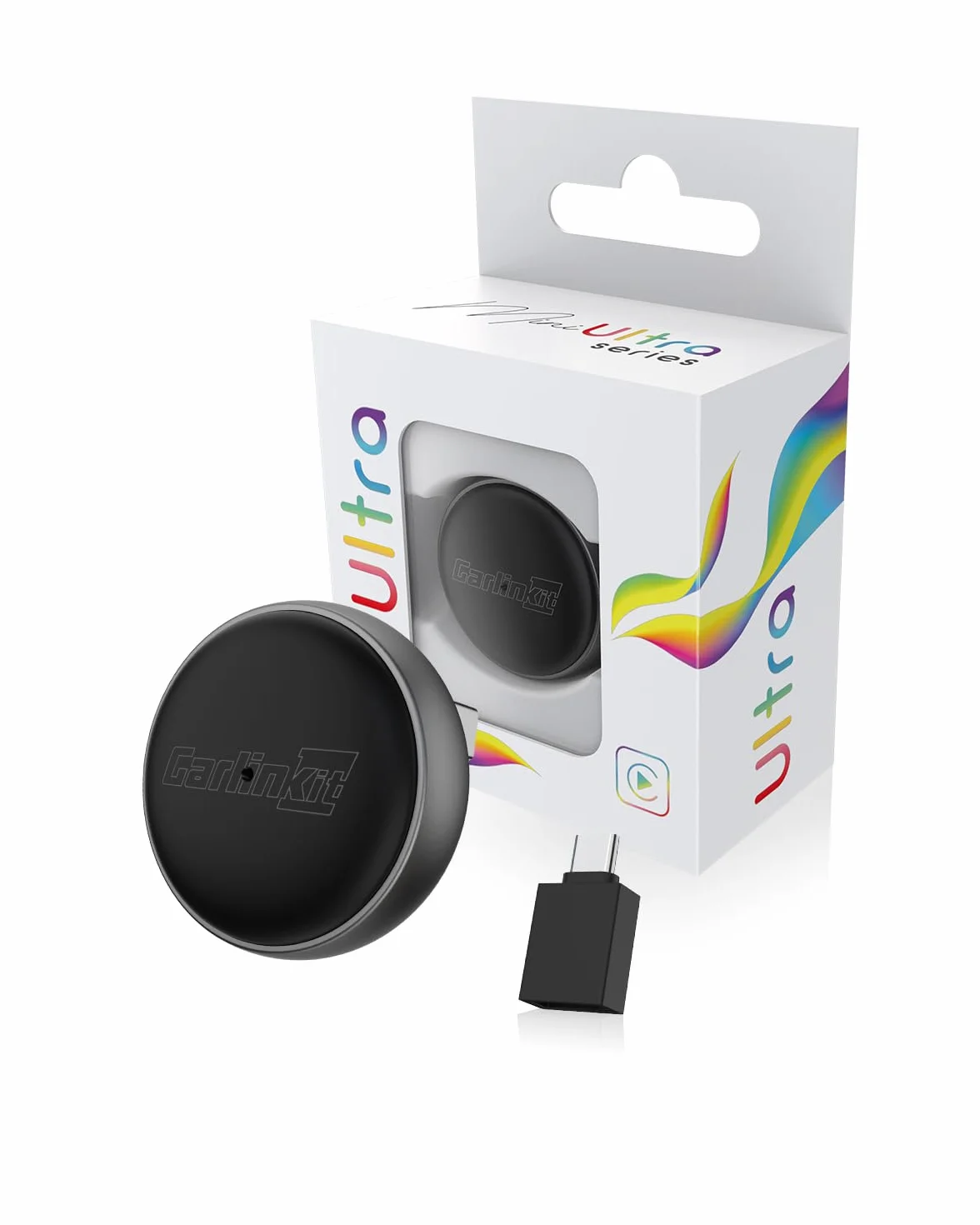 CarlinKit MINI Ultra3 Najnowszy bezprzewodowy adapter CarPlay i Android Auto, umożliwiający szybkie połączenie przewodowe z bezprzewodowym, kompatybilny z systemami iOS 10+ i Android 11.0+.