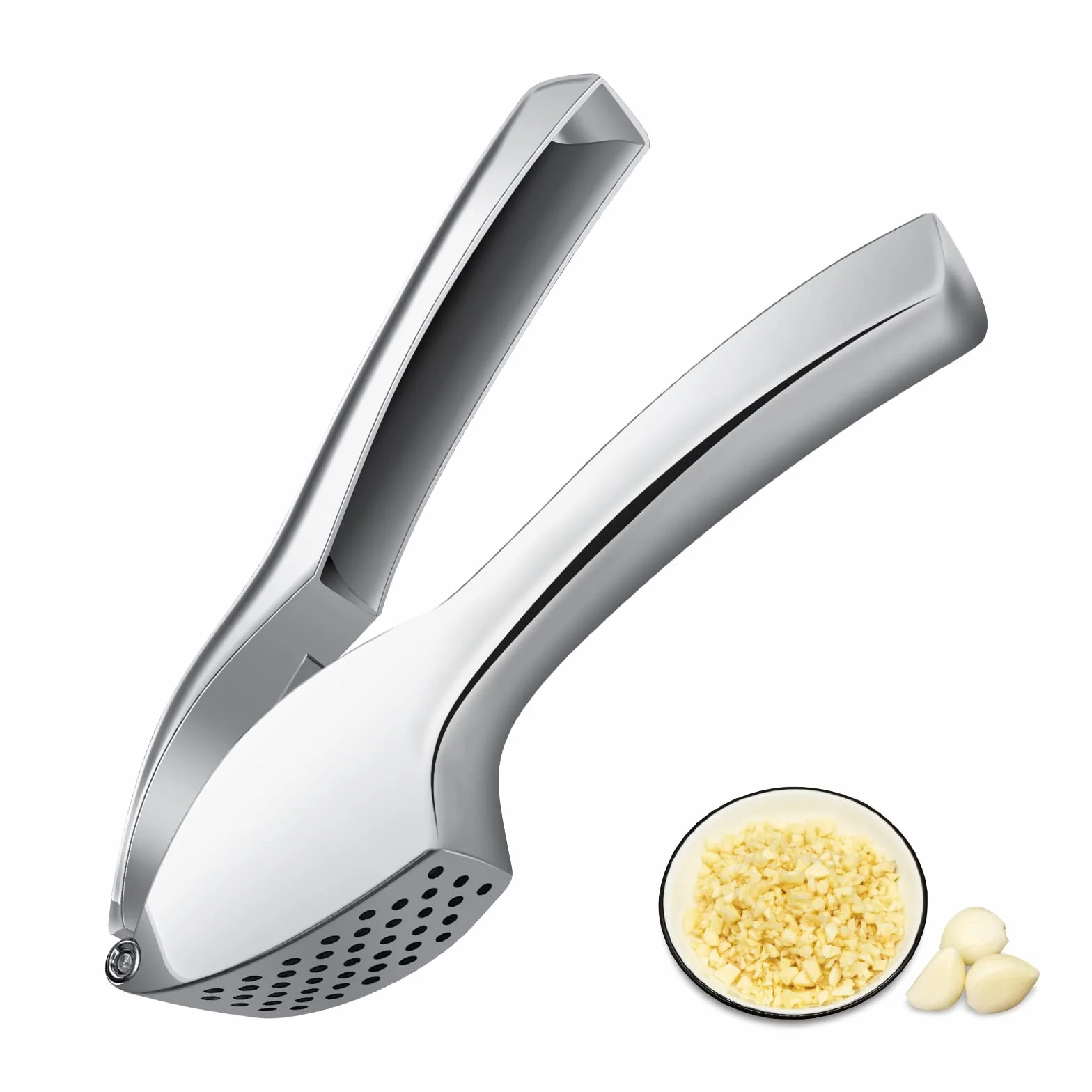 Presse-Ail Manuel Extra Fort en Alliage de Zinc Ecrase Ail Garlic Press