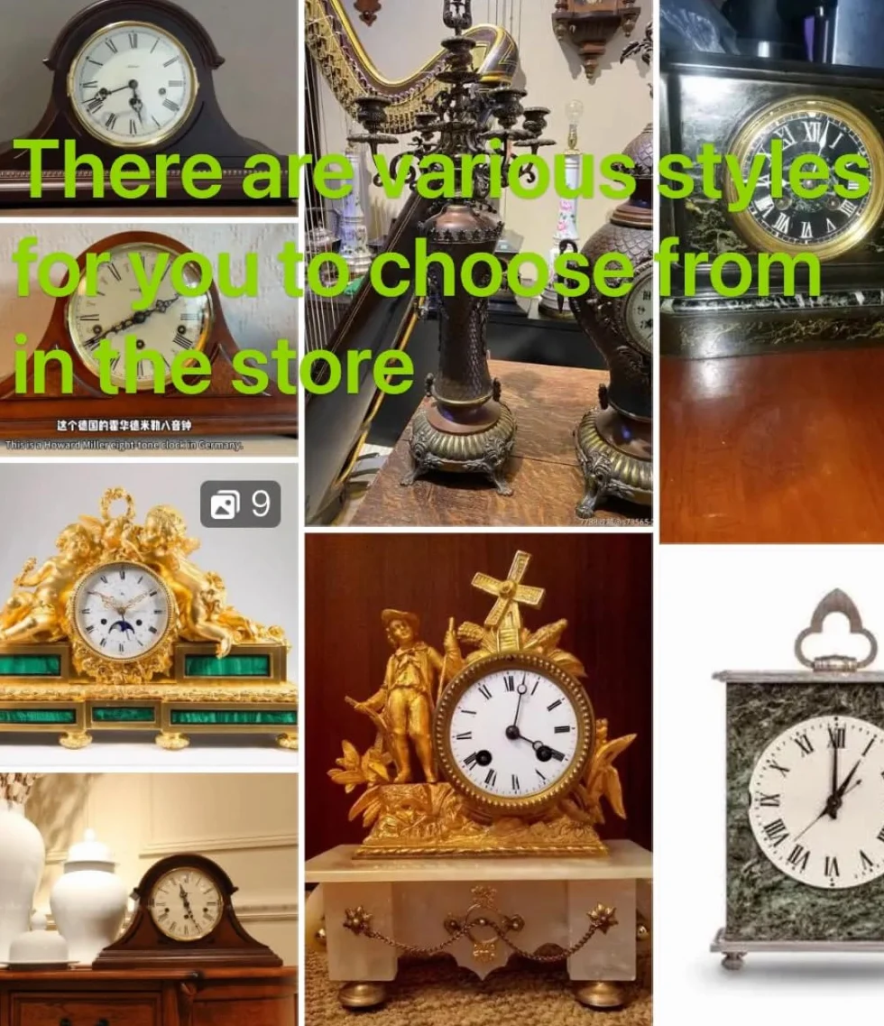Decoive Horloge de Cheminée en Bois 27,9 cm Décoration Salon Bureau
