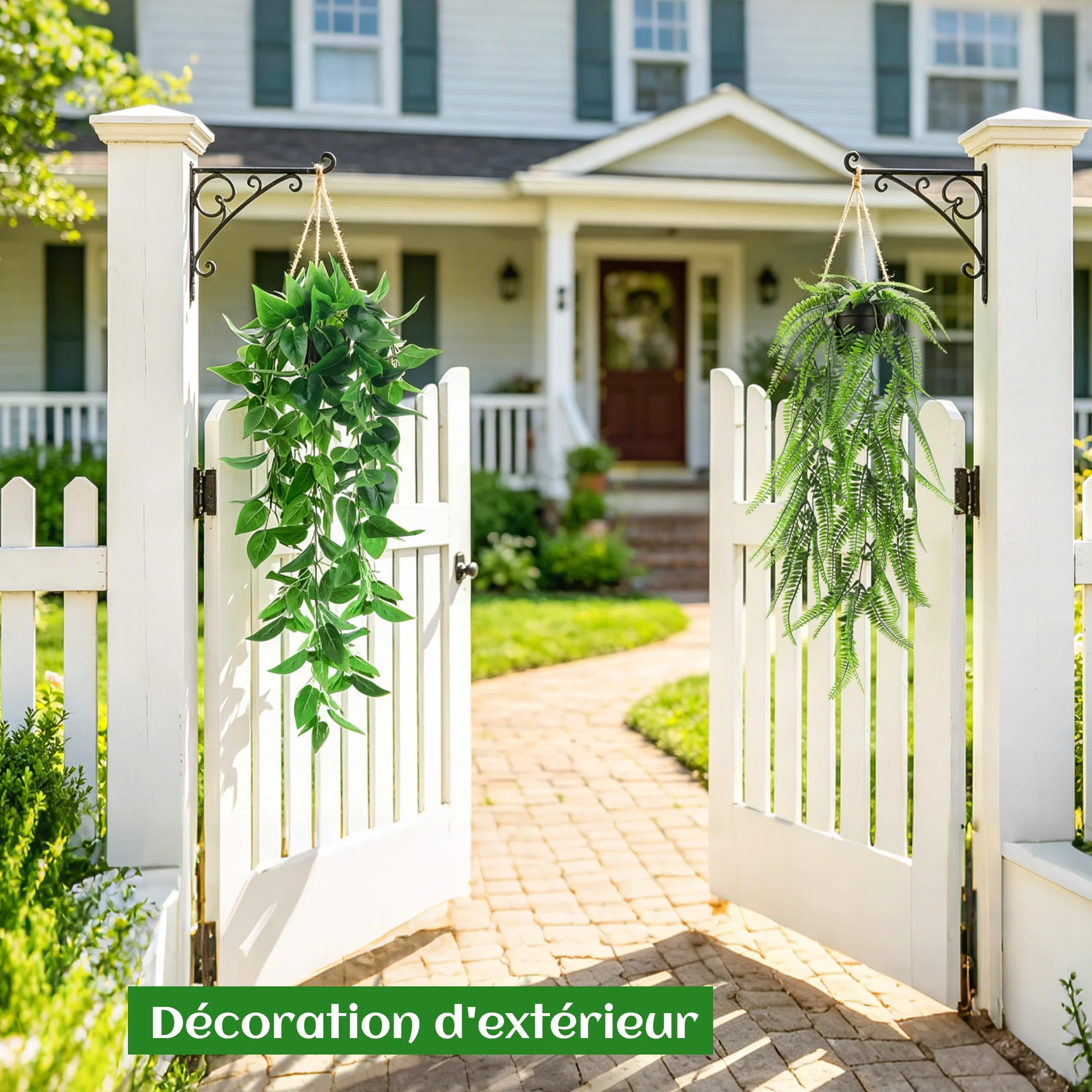 Der Rose 4 Pcs Plantes Artificielles Tombantes Intérieur Extérieur Fausse Plante Décoration Bureau Salon Cuisine Jardin