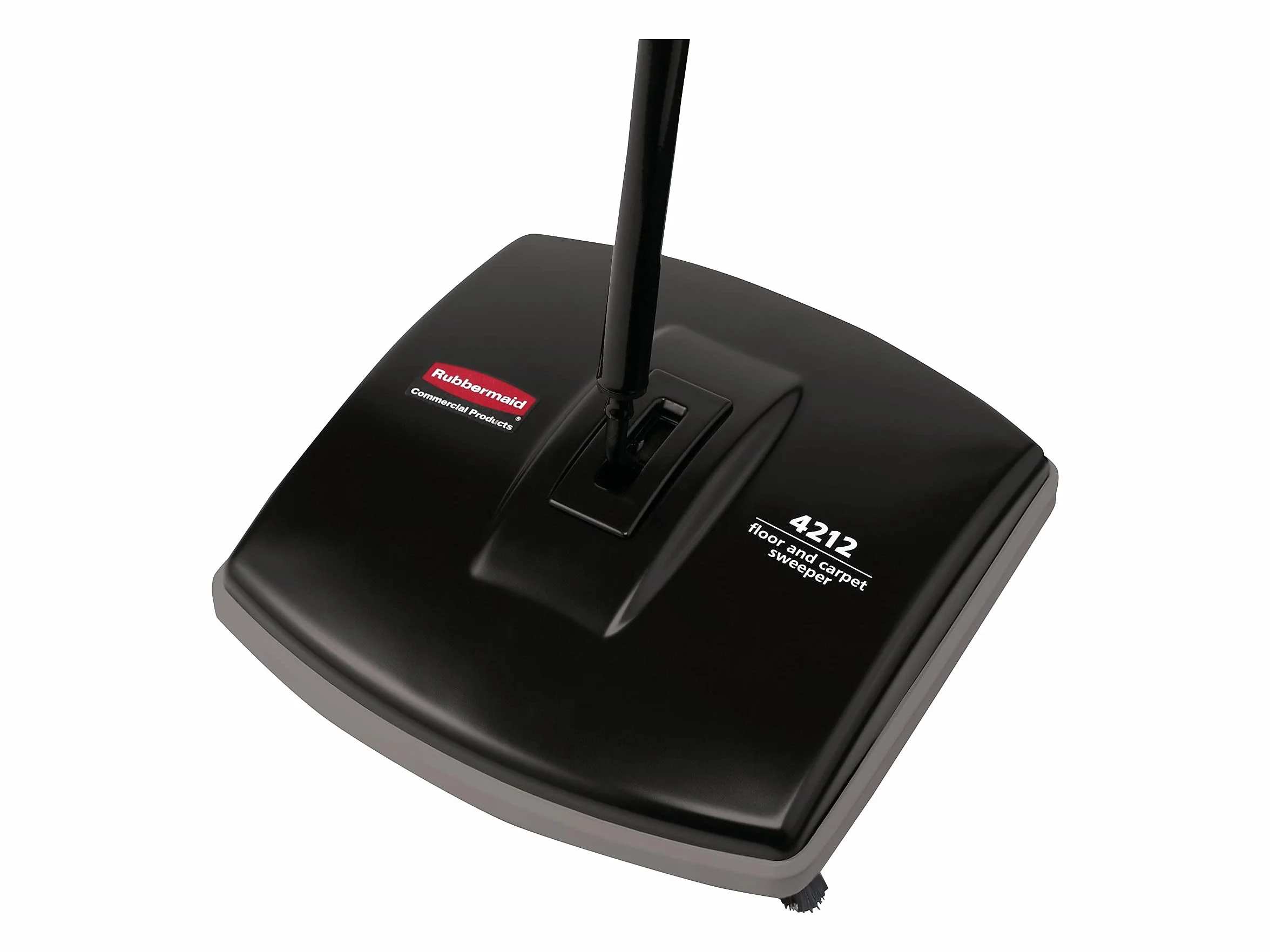 Rubbermaid Commercial Products Balai Mécanique Professionnel 16,5cm | Série Executive, sans Câble, ramasse la Poussière, la Saleté et Les Débris sur Sols Durs & Moquettes | Noir | FG421288BLA