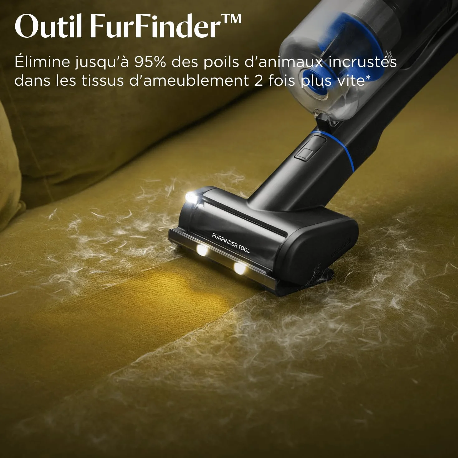 Bissell PowerClean FurGuard, Aspirateur Balai sans Fil, 280W, Brosse Autonettoyant, Éclairage FurFinder, Aspirateur sans Fil, Autoportant, Filtre HEPA, 2500 mAh Batterie Amovible, 50 Min, 4091N