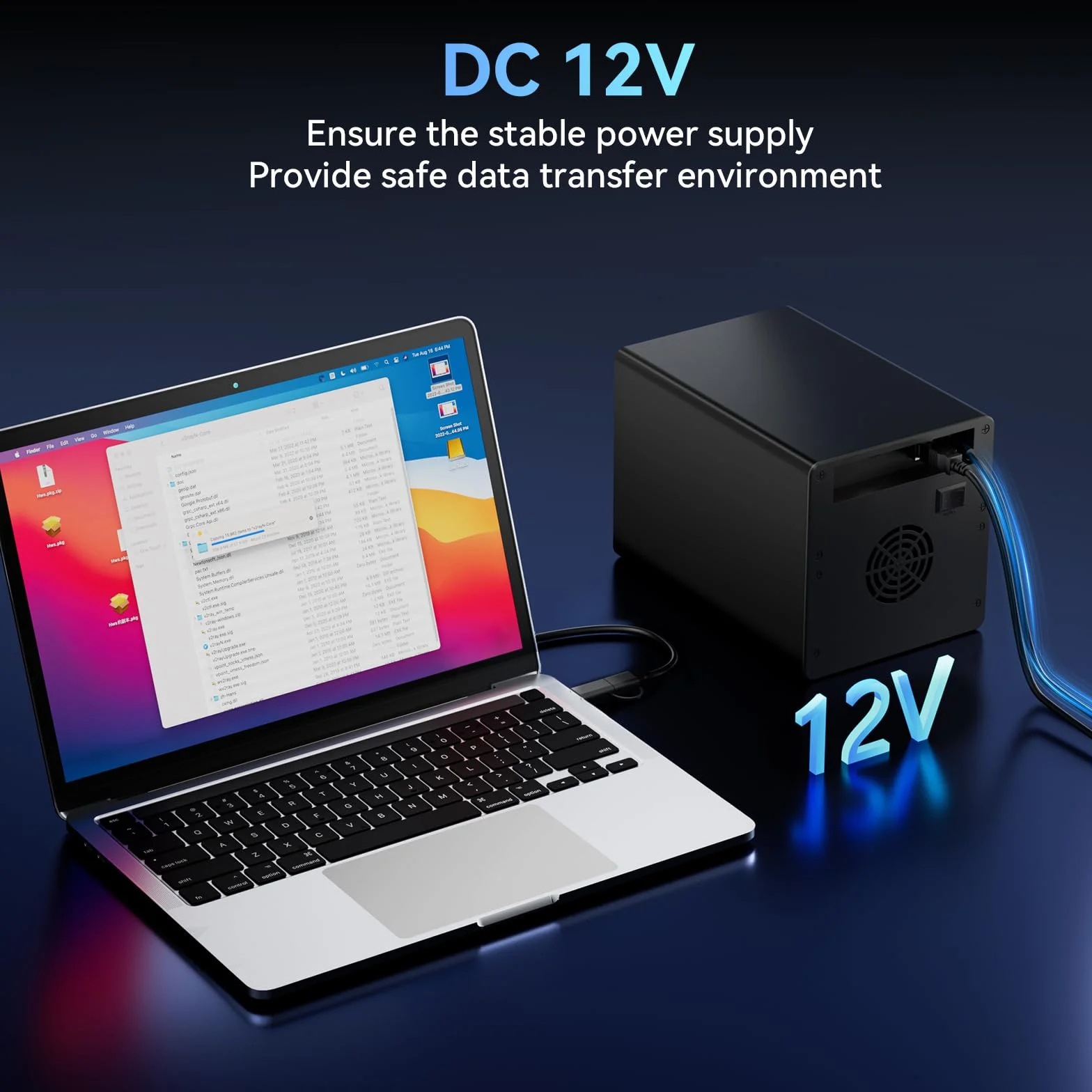 Obudowa dysku twardego z 4 kieszeniami do 2,5/3,5" SATA HDD/SSD z kablem USB A/C 3.0, obudowa dysku twardego 3,5, obsługuje pojemność 80 TB (bez RAID/NAS)