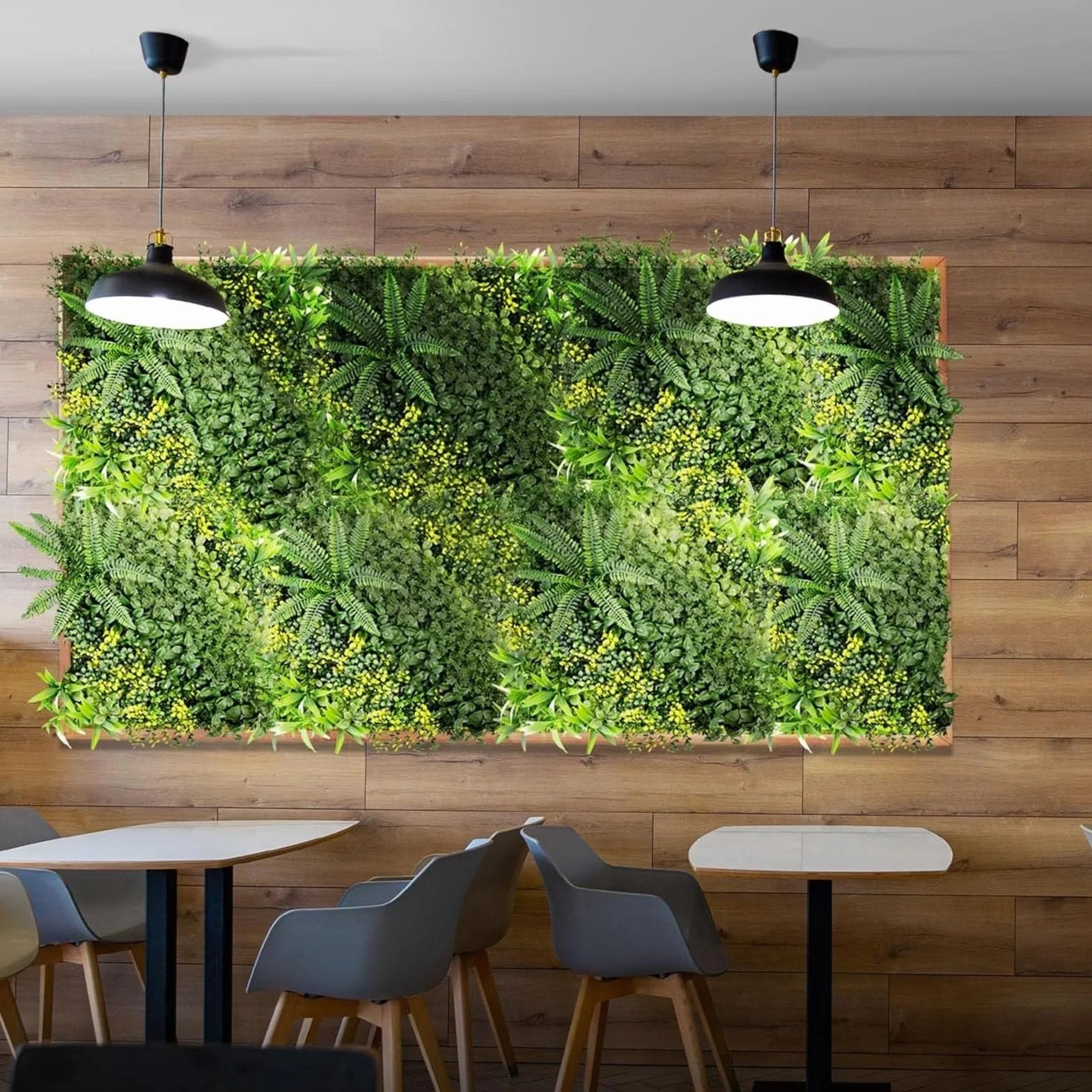 KARAT Mur Végétal Artificiel 50 x 50 cm Résistant aux Intempéries Décoration Murale