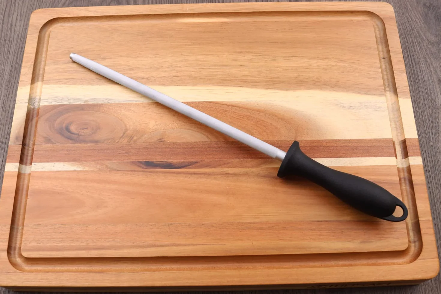 FISCHER Fusil à Aiguiser Mèche 25cm Ronde Standard Cuisinier Professionnel Fabriqué en France