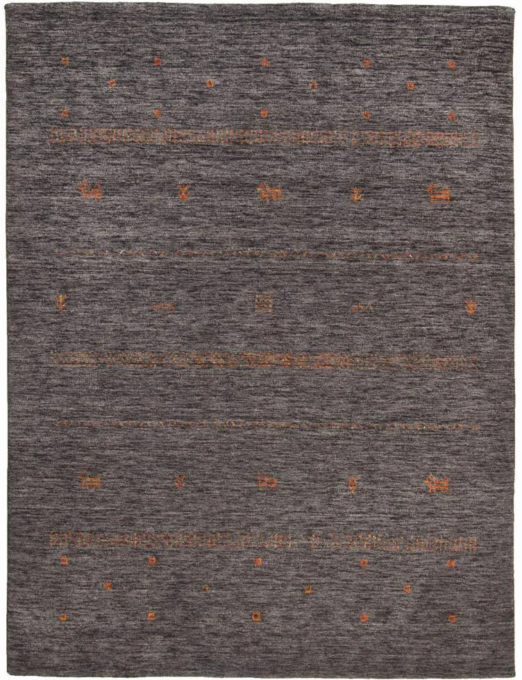 Theko Sona-Lux Gabbeh Tapis noué à la main Anthracite