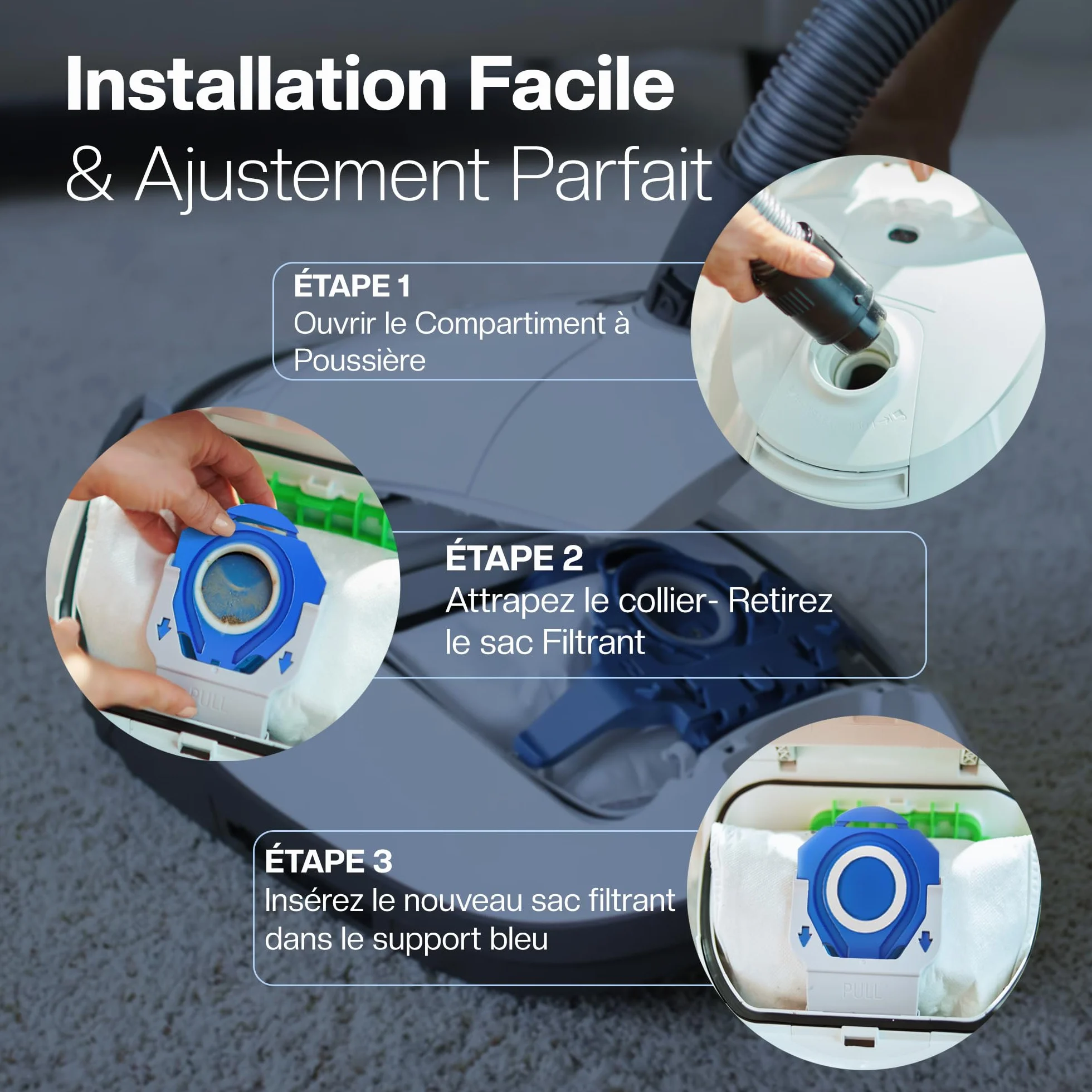 16 Sacs Aspirateur + 4 Filtres Moteur + 4 Filtres Sortie pour Miele Complete C3 C2 Classic C1 S8340 Séries S8000 S5000 S2000 S800 S600