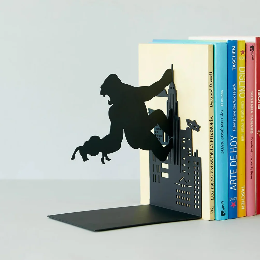 Balvi Kong Serre-Livres décoratifs en métal Noir Design Original