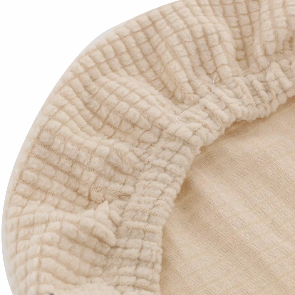 Housse de Tabouret Chaise Extensible Couverture de Tabouret de Barre Ronde Epaisse Stretch-Able, Beige