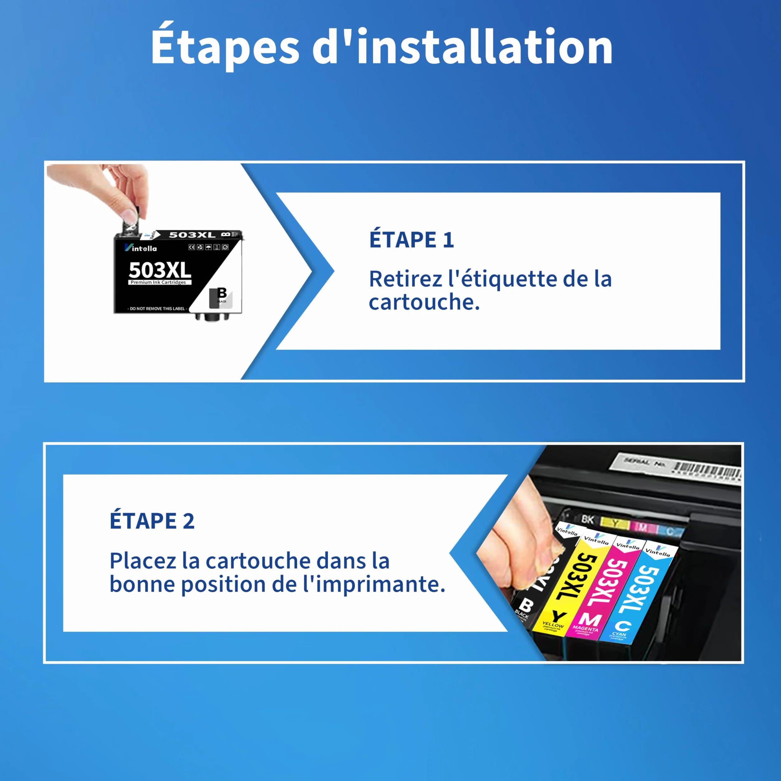Cartouche d'encre Epson 503XL Multipack 15 pièces pour XP-5200 XP-5205 WF-2960 WF-2965