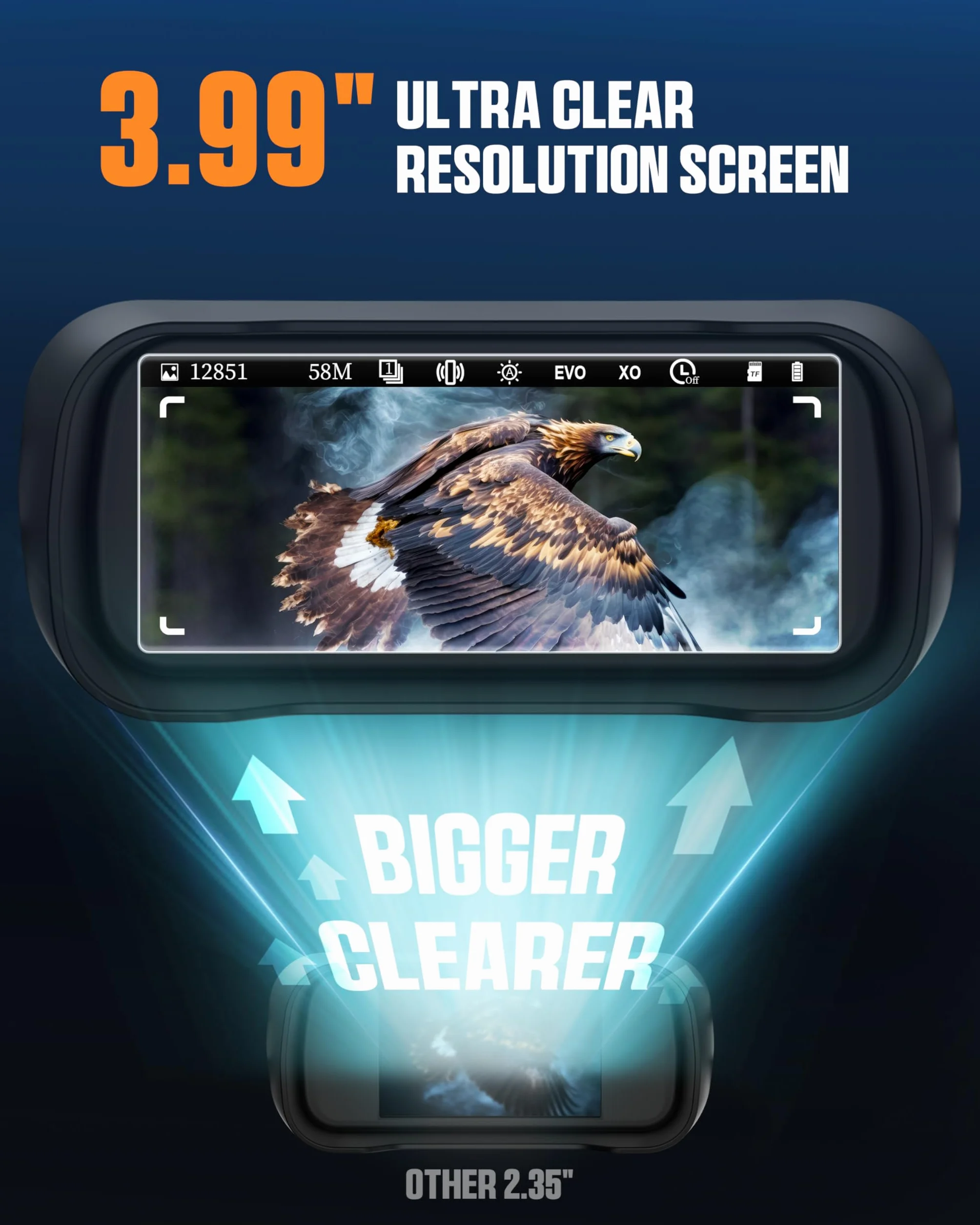 CIGMAN Gogle noktowizyjne 600 m, wyświetlacz HD 1080P 4” (10 cm), lornetka na podczerwień, 5000 mAh, ładowana lornetka termiczna, kamera f/1.0 HD, 5-krotny zoom cyfrowy, polowanie, kemping, obserwacja