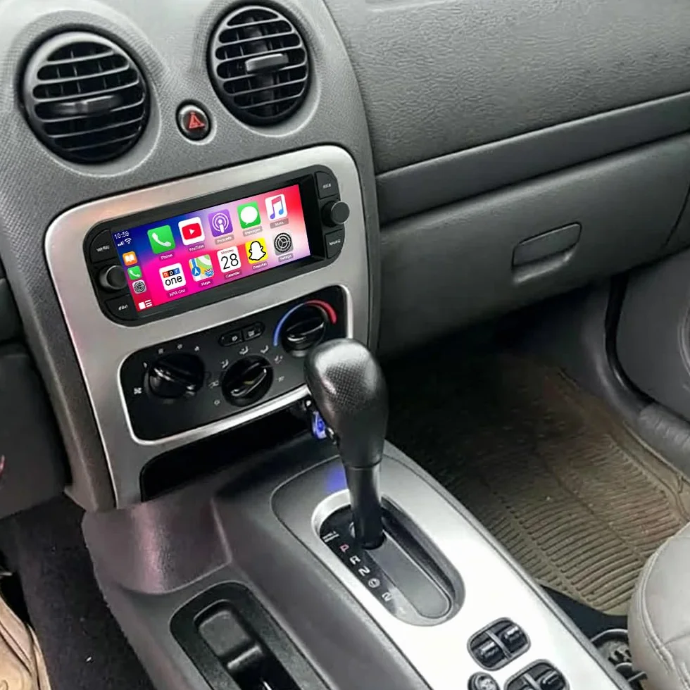 Radio samochodowe z systemem Android 14 do Jeep Liberty 2001-2007, ekran dotykowy 6,86" 2 DIN, radio samochodowe DAB Bluetooth z bezprzewodowym ekranem Carplay z systemem Android, kamera cofania WiFi
