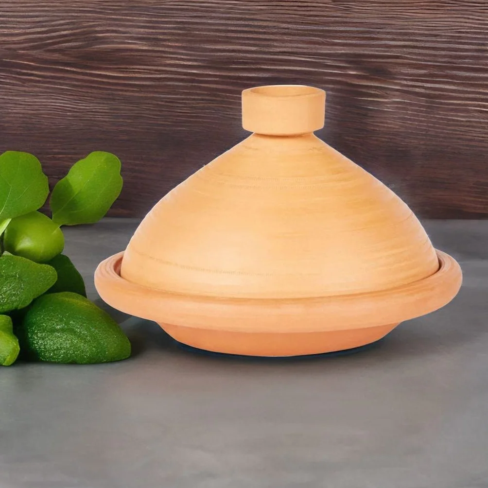Marrakesch Poêle à tajine, tajine, terre cuite, ronde, 31 cm, 3 à 5 personnes, passe au four, passe au lave-vaisselle