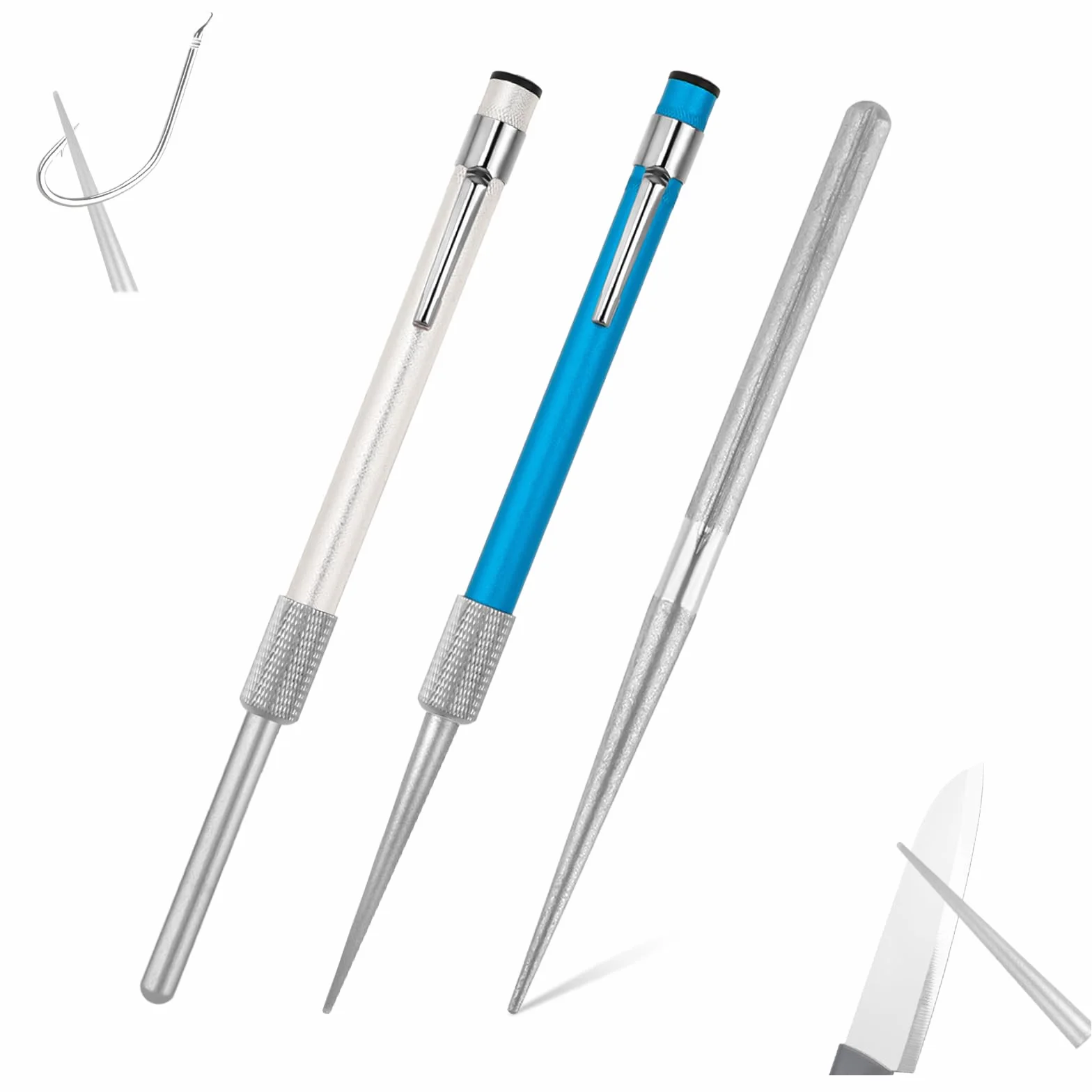 TIESOME Aiguiseur de couteaux en diamant portable Pierre à aiguiser diamantée