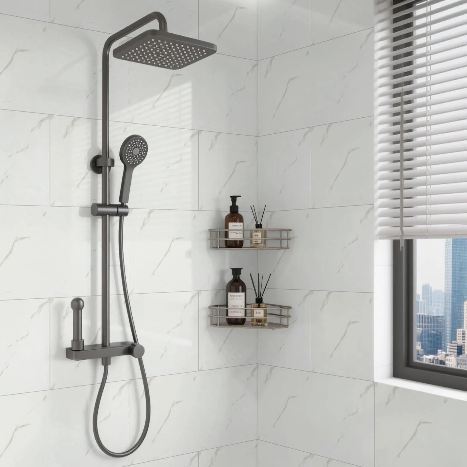 Credence Adhesive Cuisine Marbre 60x30cm Blanc Carrelage Adhesif Mural Salle de Bain Decoratif 10 Pièces