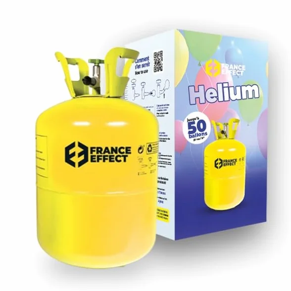 Bouteille d'Hélium - Gonfle Jusqu’à 50 Ballons | Usage Festif pour Mariages, Anniversaires, et Événements | Facile à Utiliser - France Effect