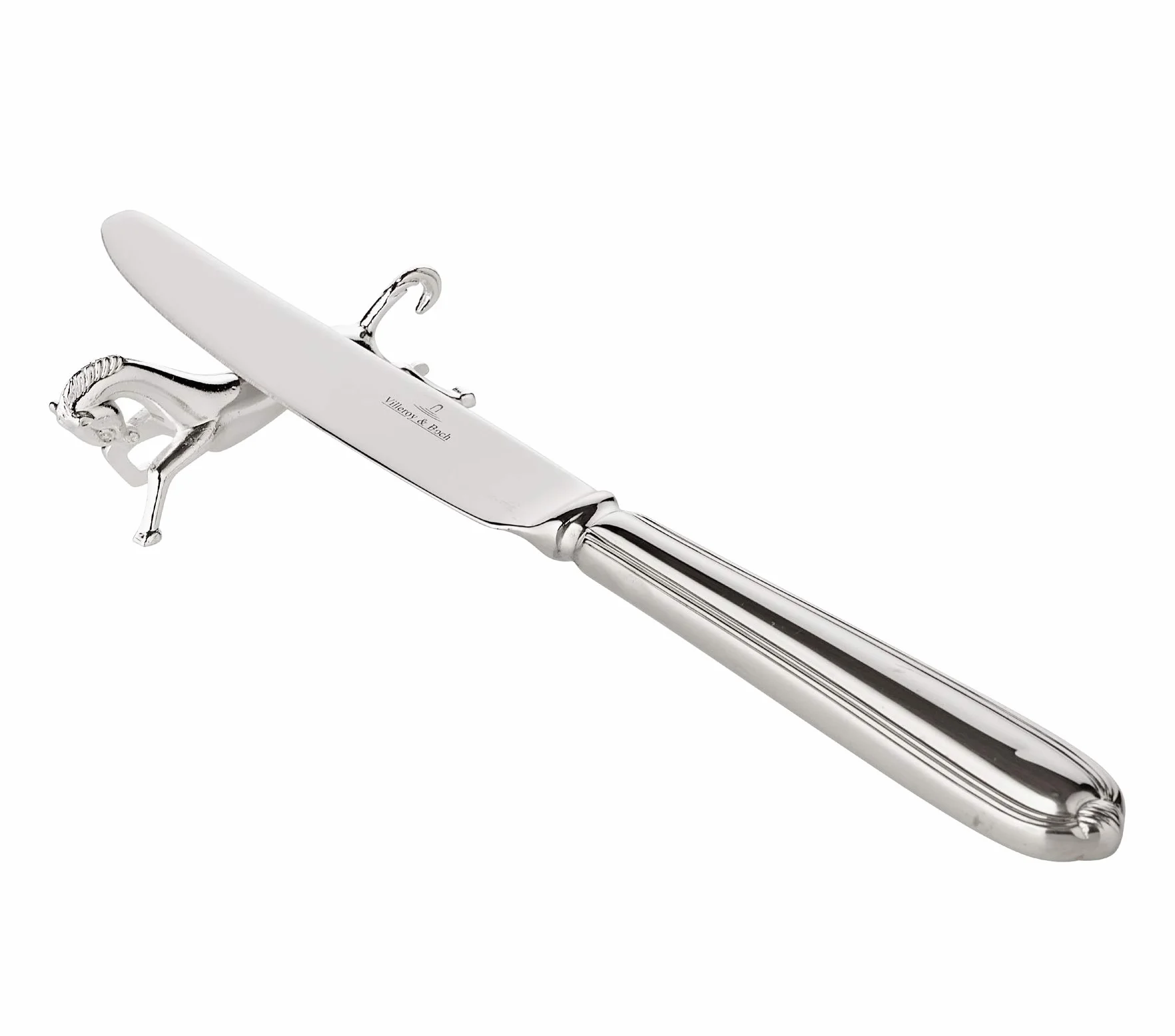 EDZARD ensemble de 6 repose couteau Cheval, repose baguettes, longueur 8 cm, argenté noble, résistant au ternissement