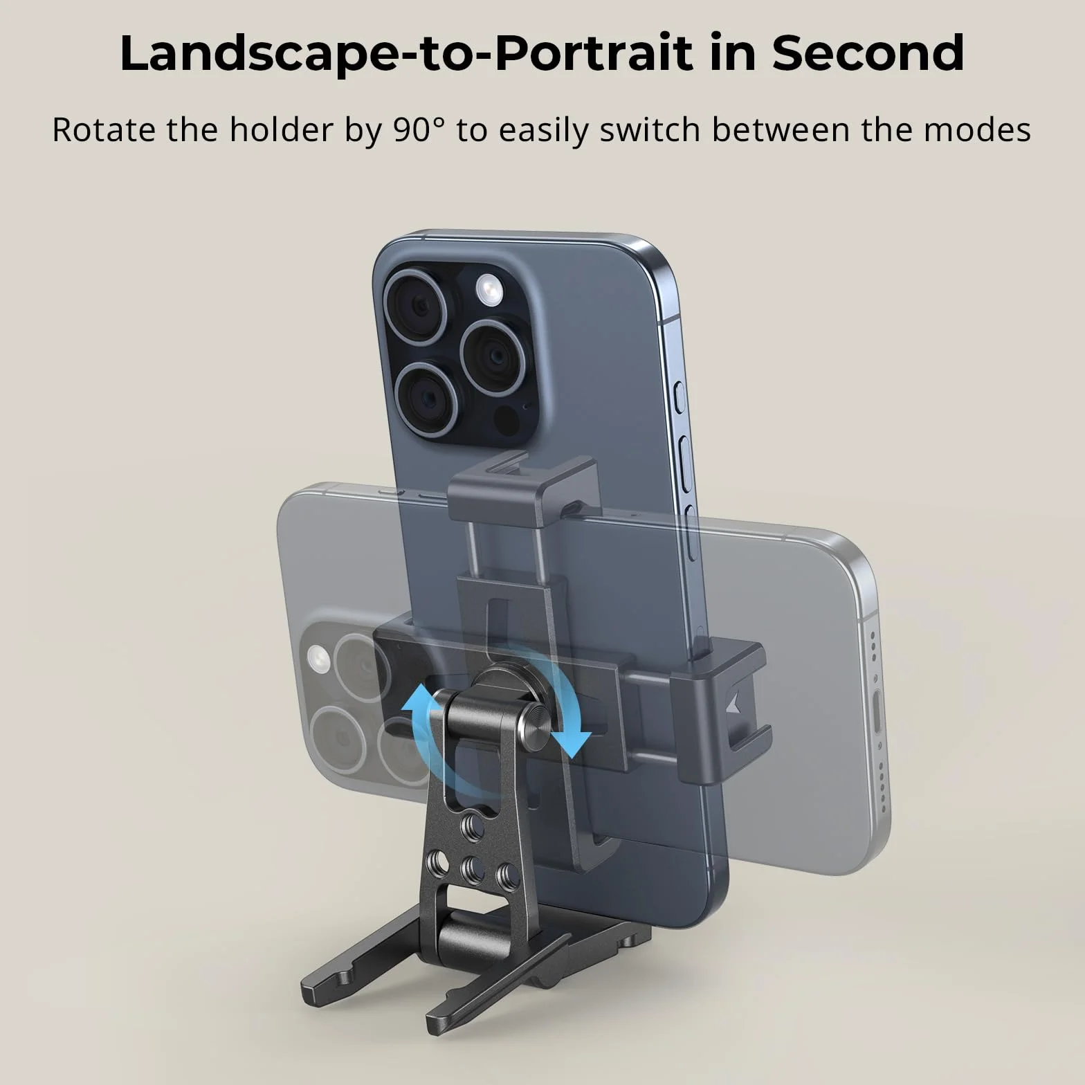 SMALLRIG Metal Phone Tripod Mount, Cell Phone Mount, Uchwyt do Telefonu Komórkowego z Adapterem Szybkozłącza dla Arca-Swiss, Wielofunkcyjny Uchwyt do Telefonu Statywu Typu dla Arca, dla iPhone - 4611