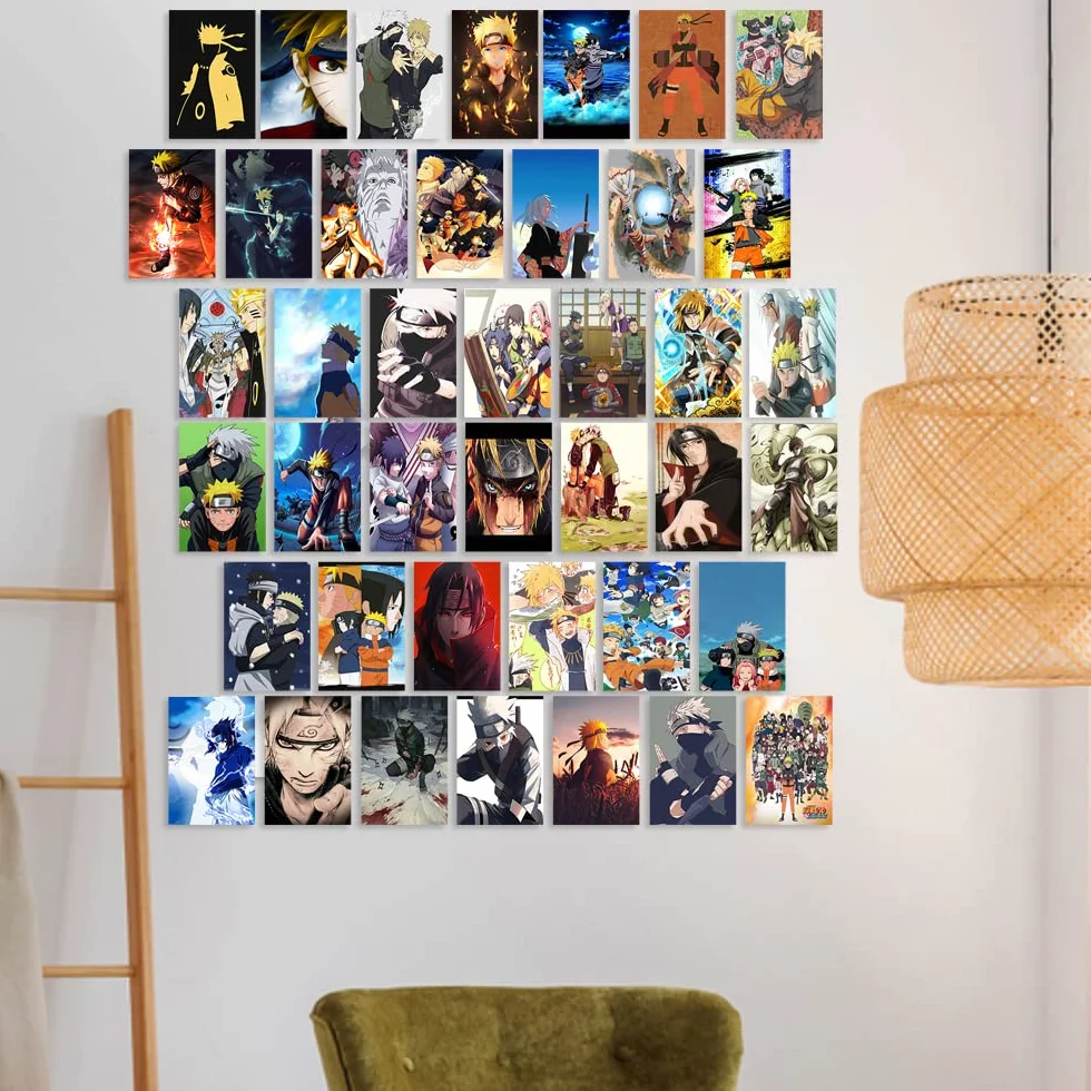 Lot de 50 panneaux de collage mural poster manga décoration anime impression murale