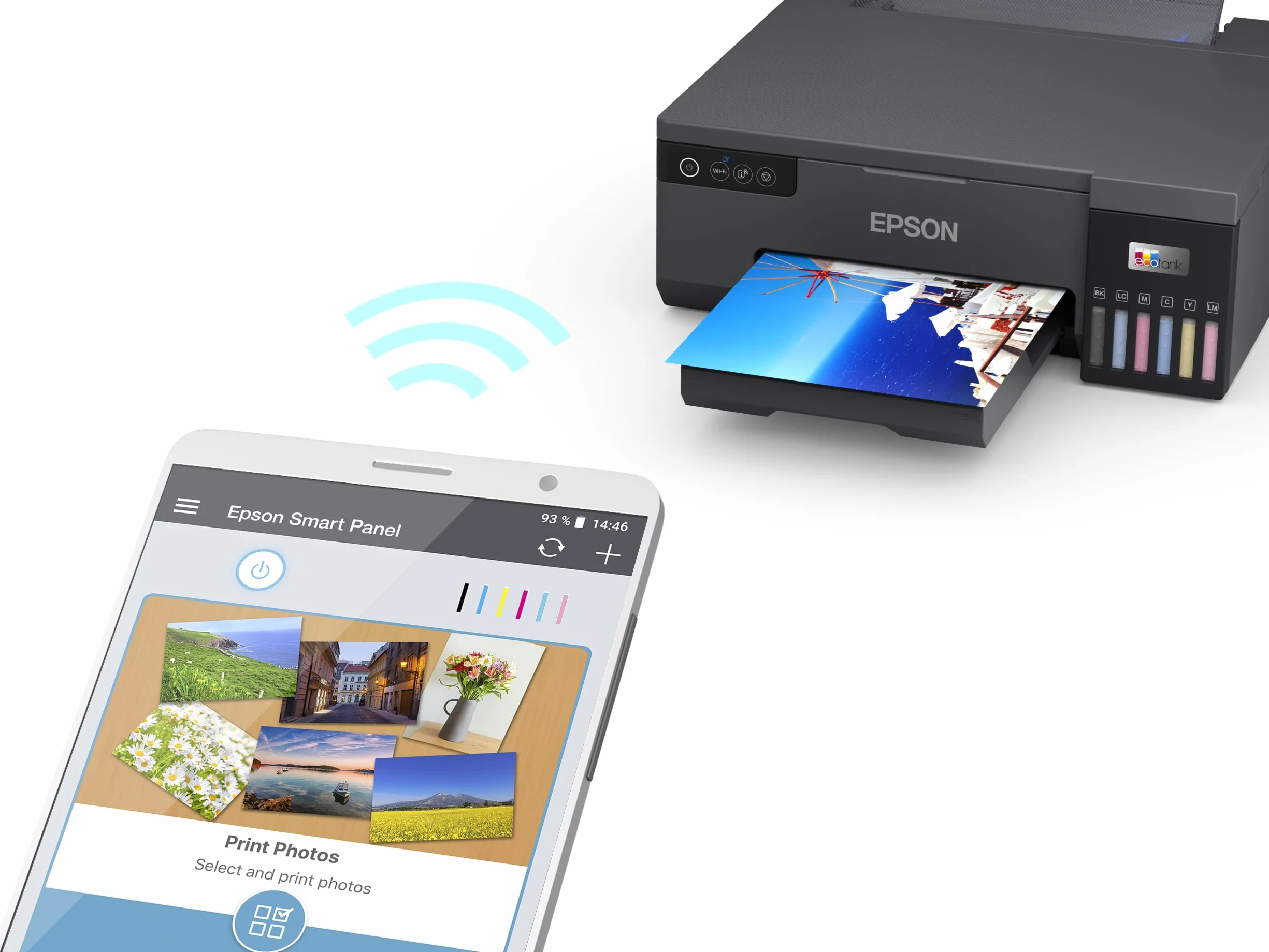 EPSON EcoTank L8050 Imprimante photo Wi-Fi 6 couleurs A4 Connectée Smart App