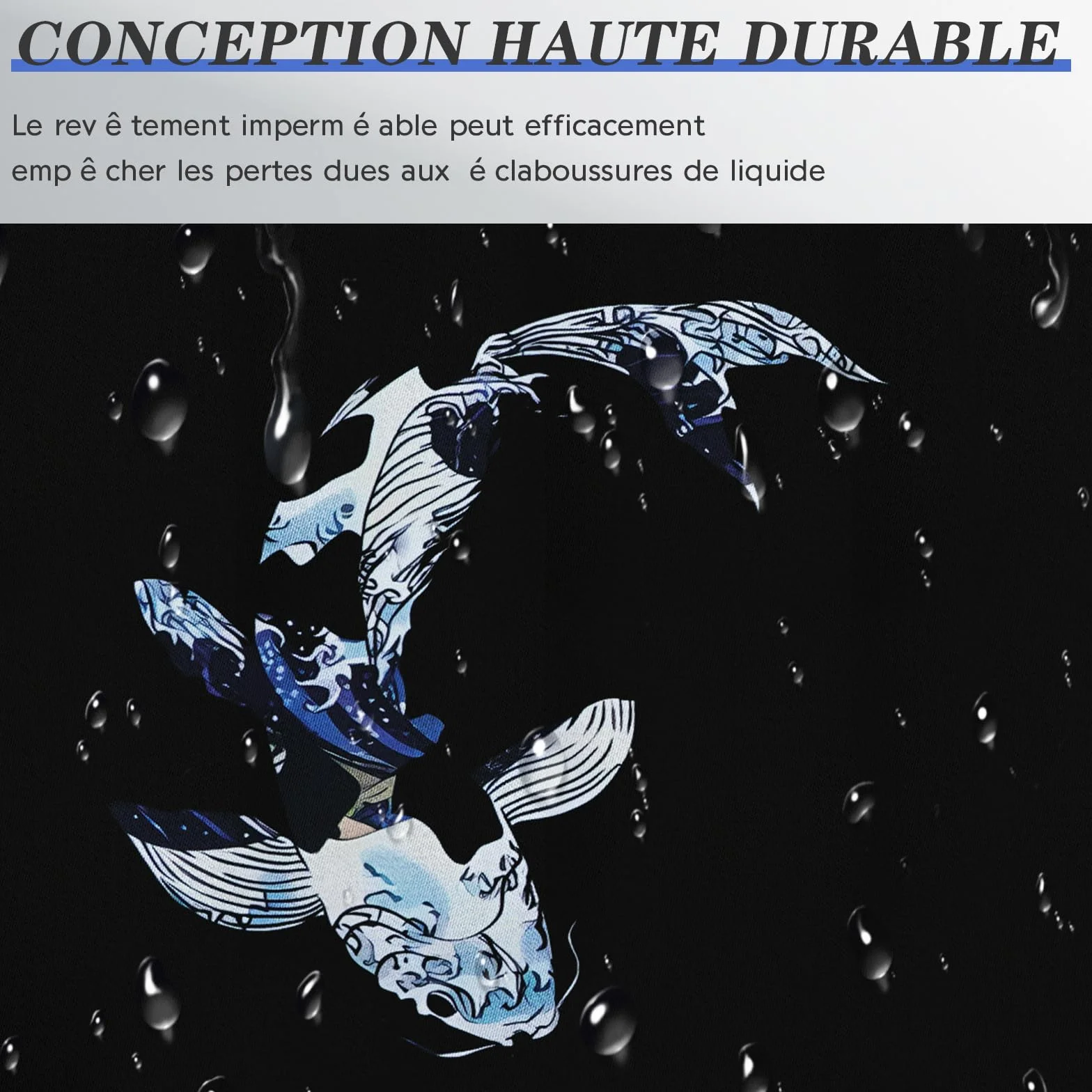 EFISH Tapis de Souris de Jeu XXL 800 x 300 mm Bords Cousus Imperméable Antidérapant pour PC