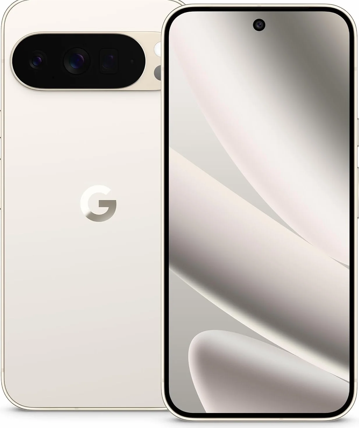 Google Pixel 10 Pro smartfon z systemem Android Gemini, system potrójnych kamer tylnych, 24-godzinny czas pracy i wyświetlacz Super Actua 6,3", kremowo-szary, 256 GB